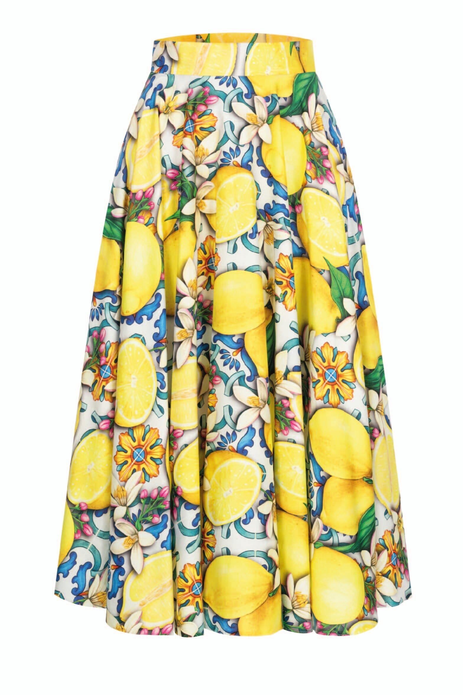 Gonna midi al limone