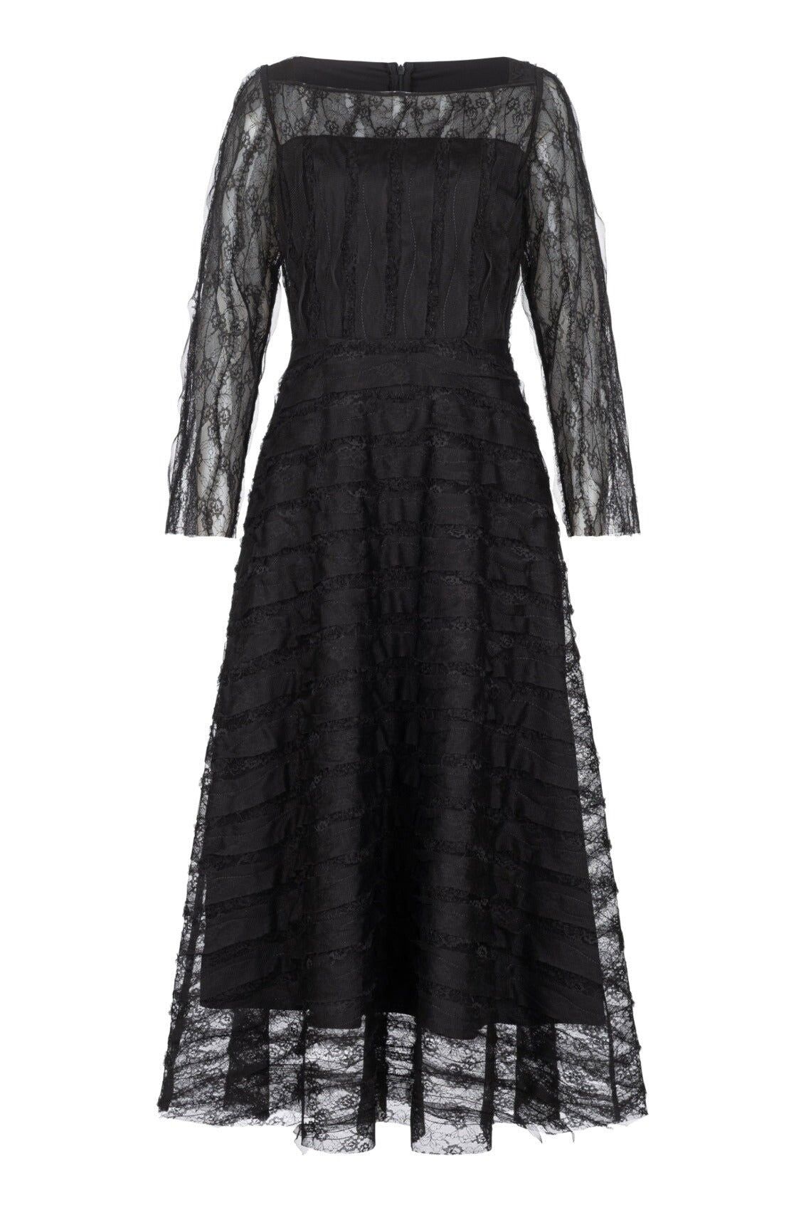 Abito lungo con pizzo