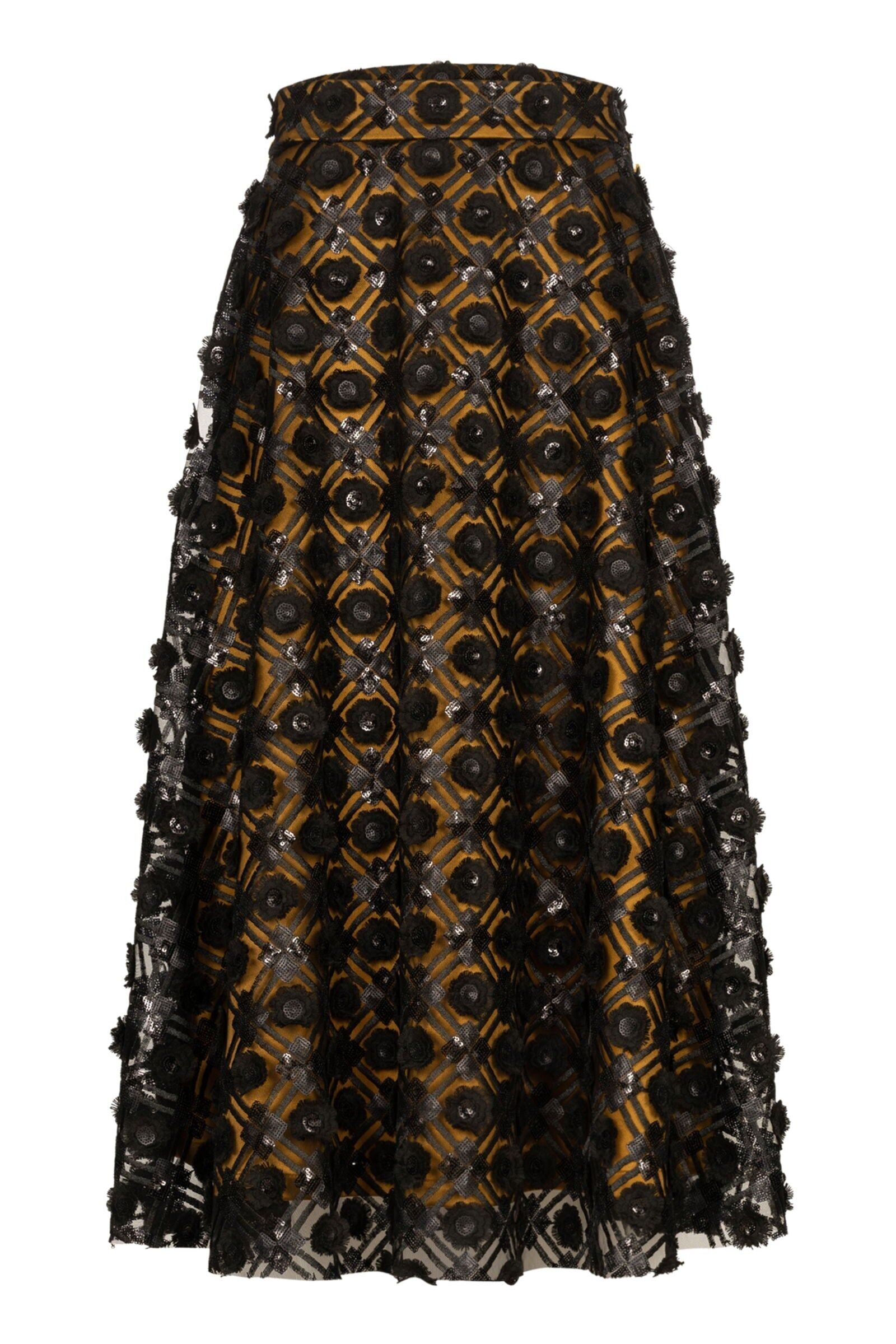 Gonna midi con paillettes