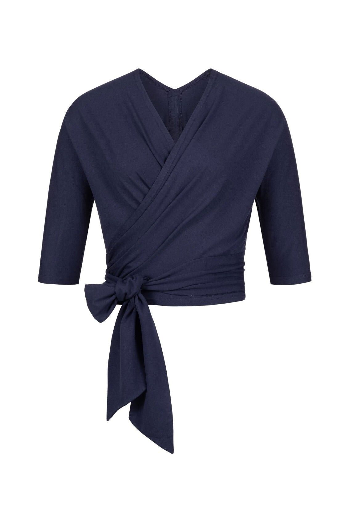 Top avvolgente, blu scuro