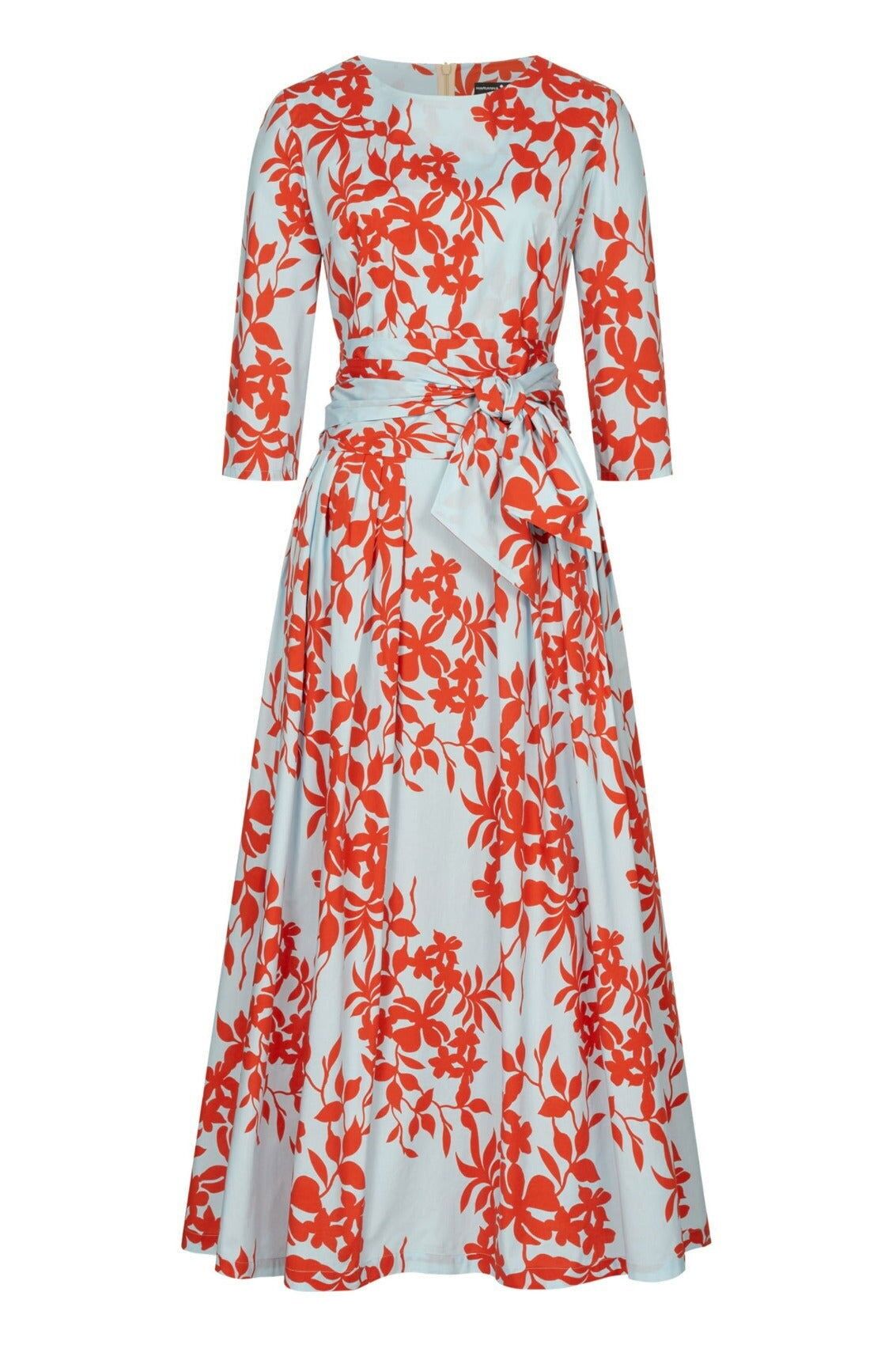 Vestido largo con estampado floral