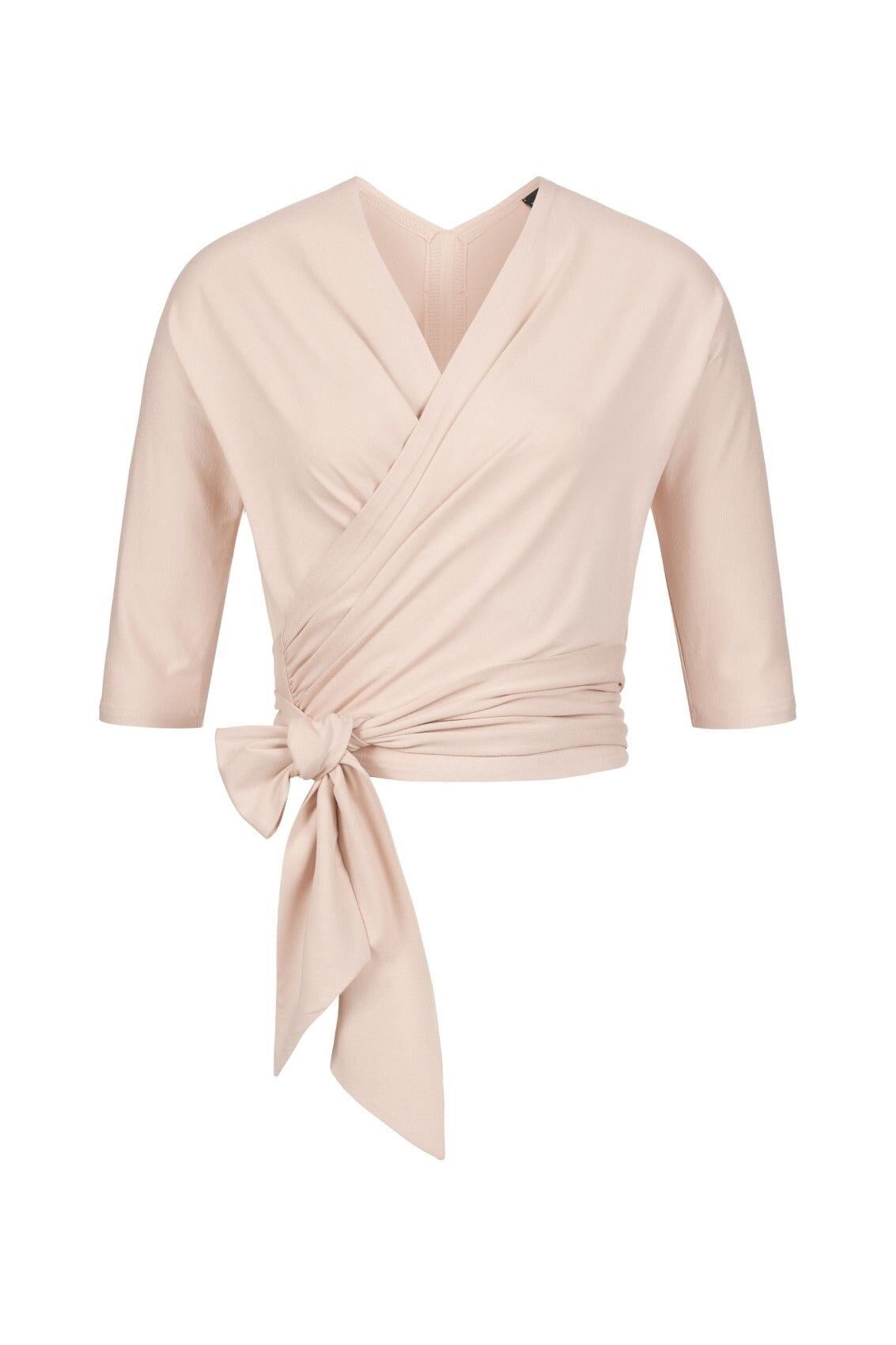 Top cruzado color piel