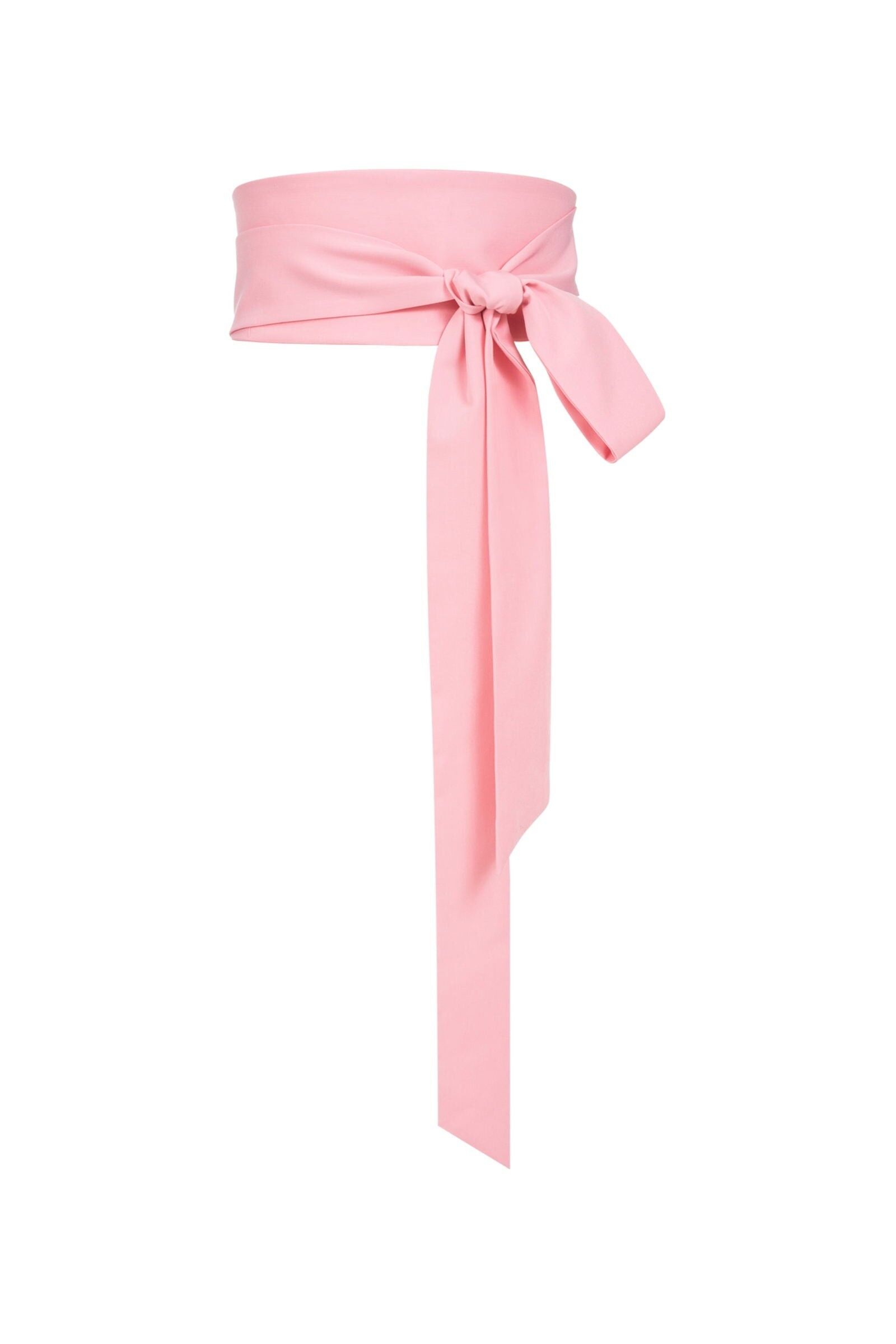 Cinturón de corbata rosa