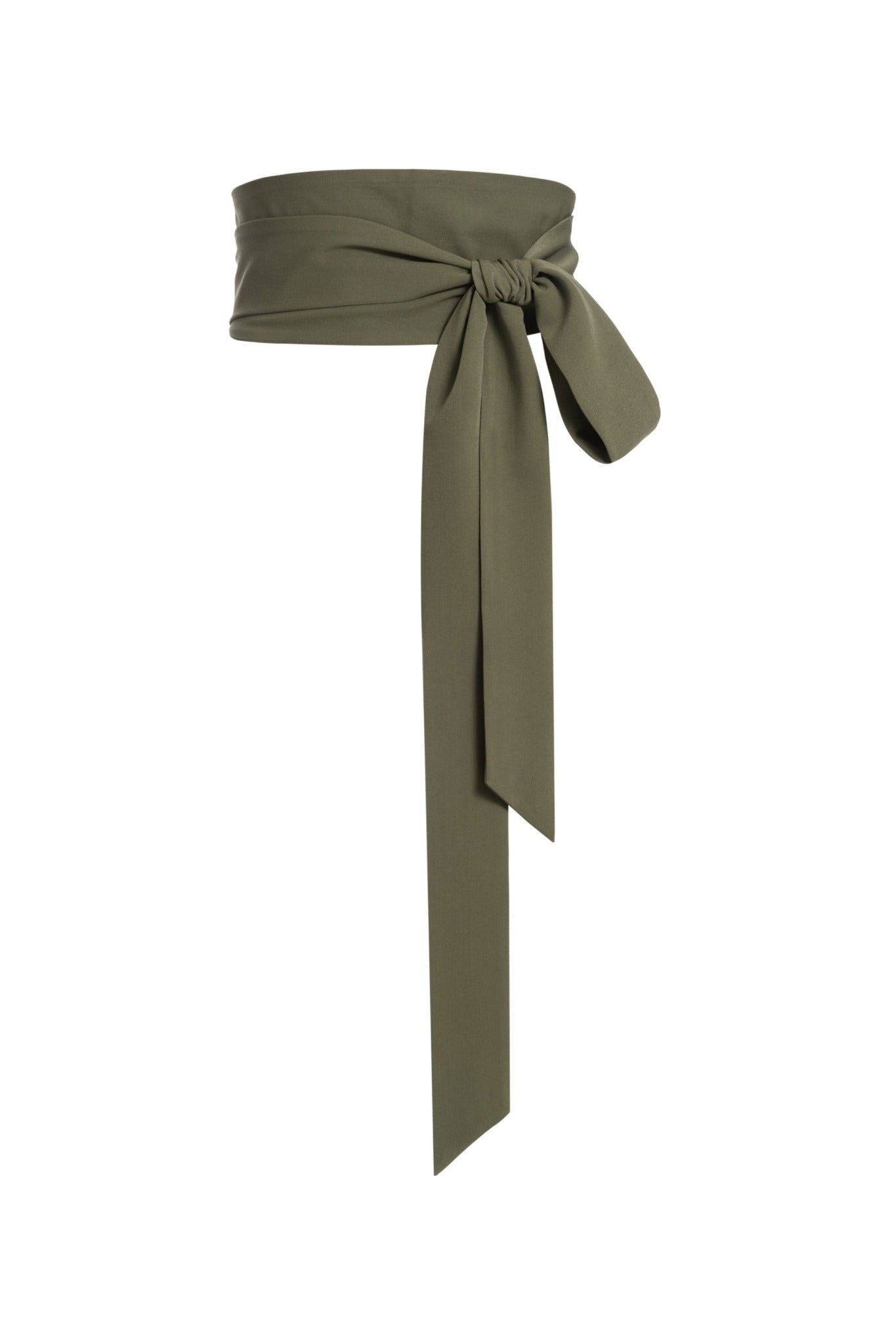 Cinturón de corbata verde oliva