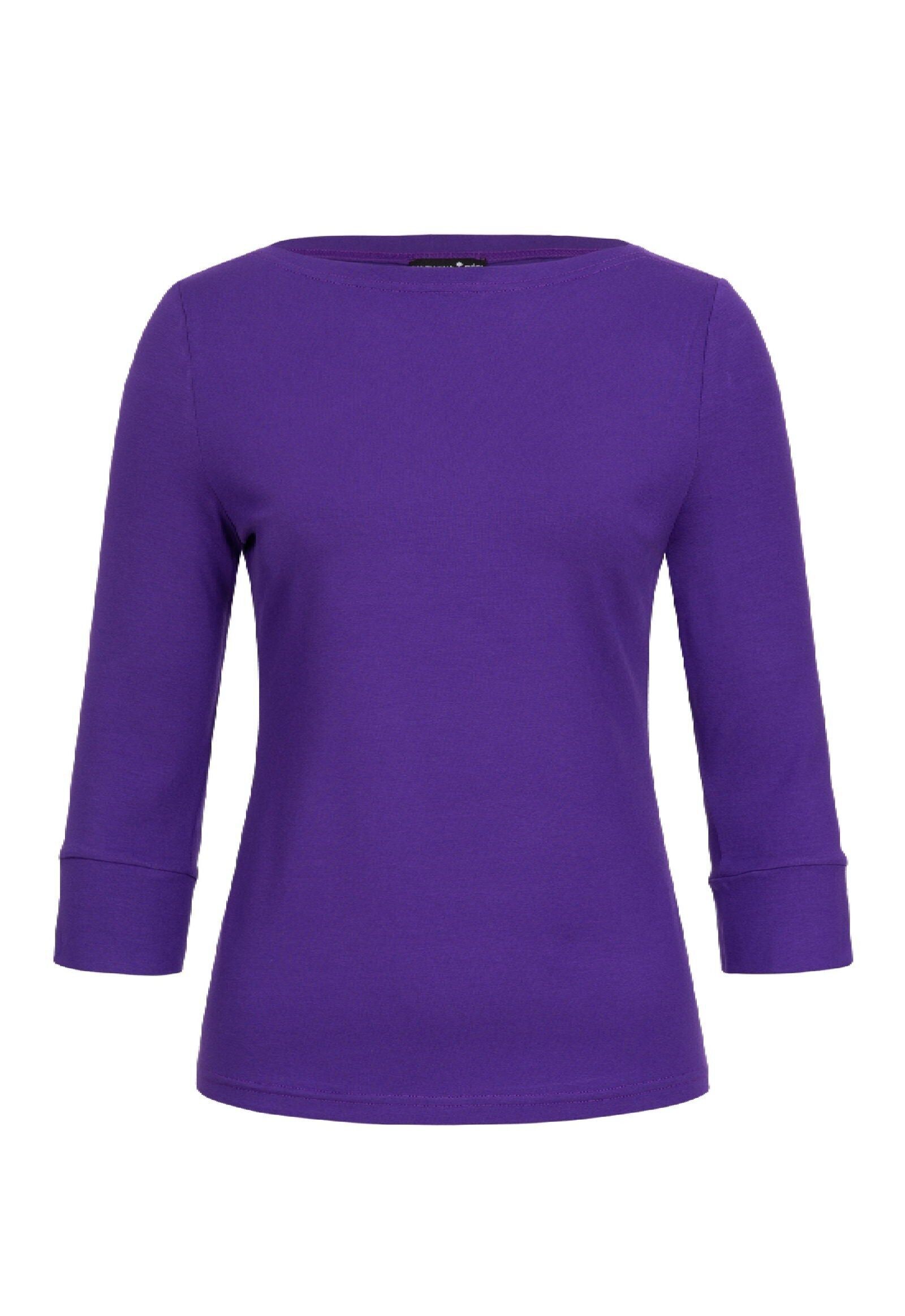 Top con escote barco, morado