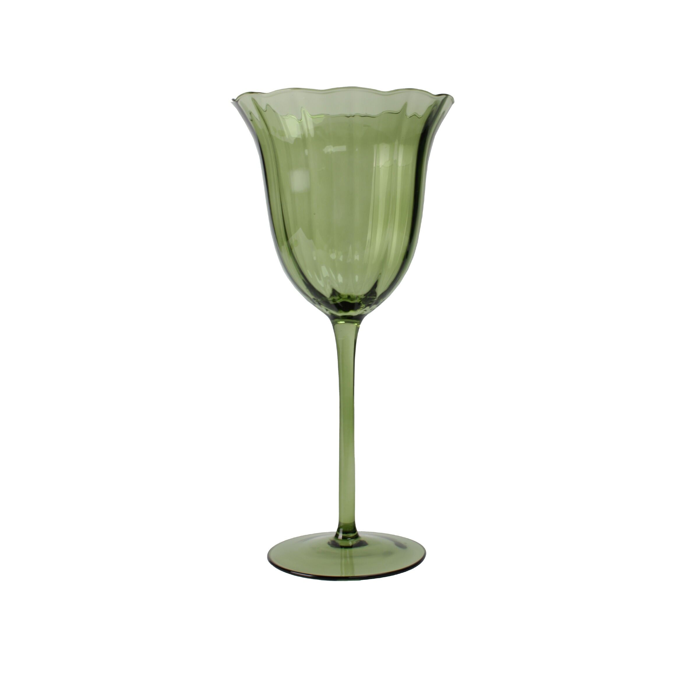 LOT DE 4 VERRES À PIED EDEN 48.5CL EN VERRE VERT