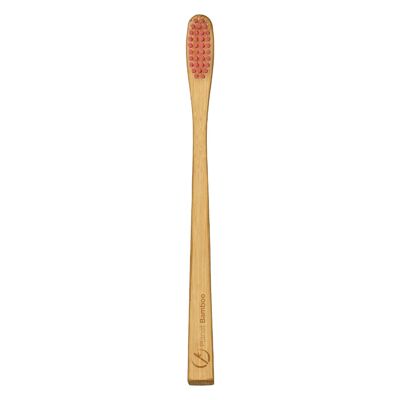 Cepillo de dientes de bambú para niños - Individual (rosa // mediano)