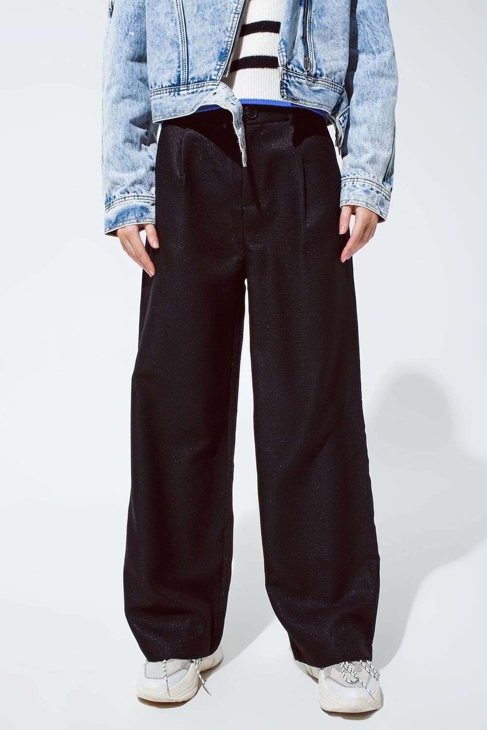 Pantalone oversize in nero