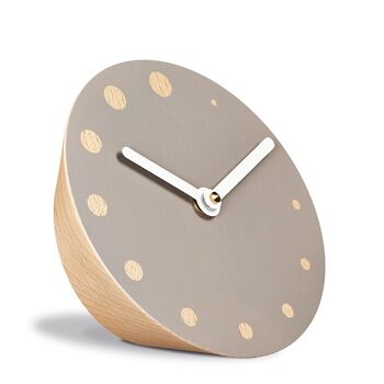Horloge de table ROCKACLOCK NIGHT, hêtre, cadran gris émaillé 2