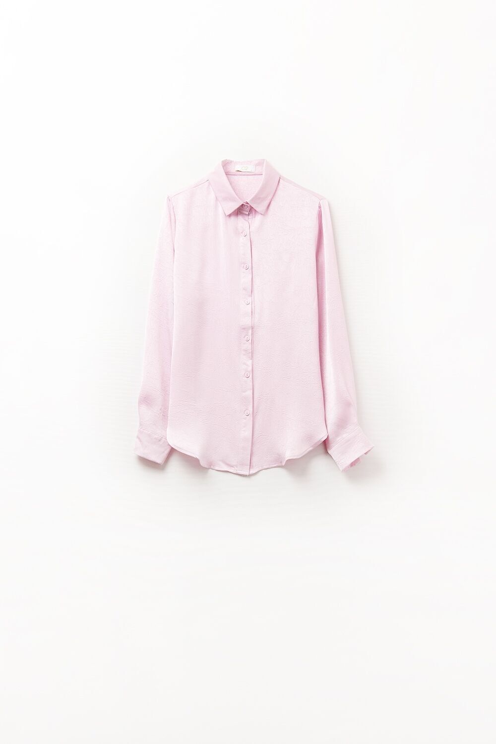 Camicia abbottonata rosa baby in raso