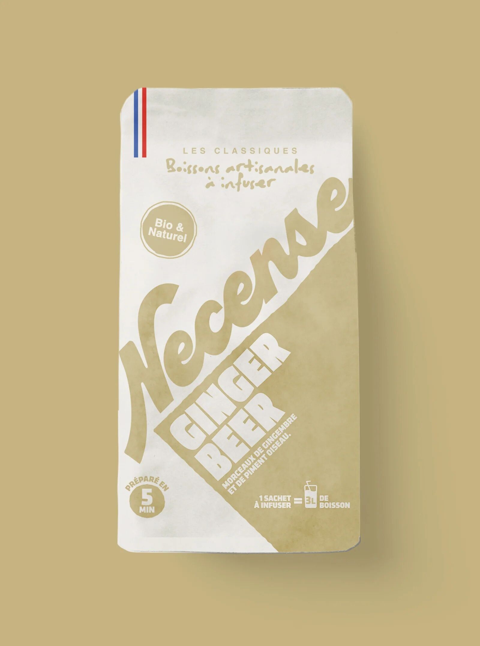 Cerveza de jengibre orgánica - Bebida artesanal - Refresco con infusión - Tamaño de supermercado/venta al por menor - 270 g > 3 litros