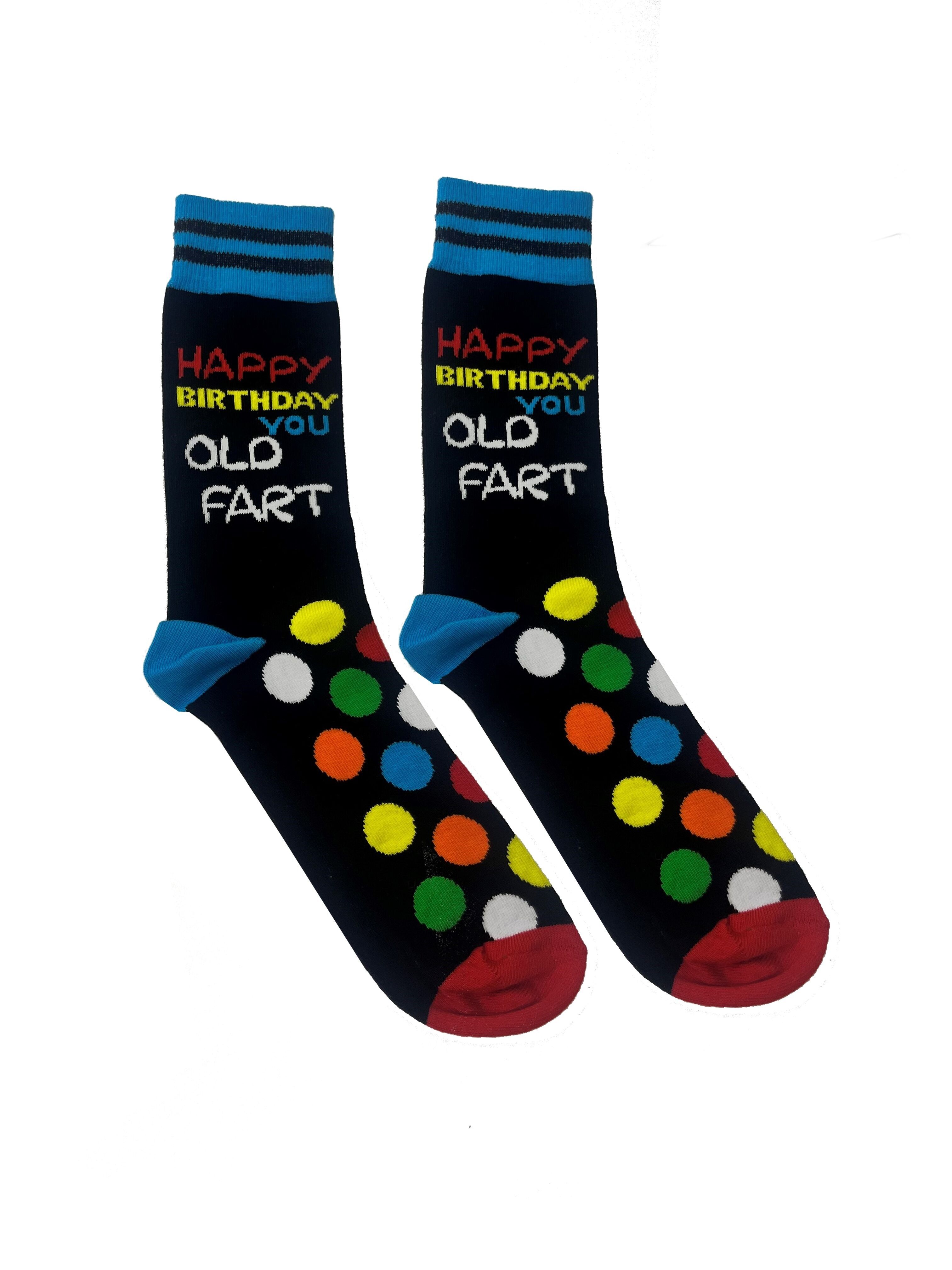 ALLES GUTE ZUM GEBURTSTAG, ALTER FLEISCH - 1 passendes Paar Socken |Cockney Spaniel| UK 6-11, EUR 39-46, US 6.5-11.5