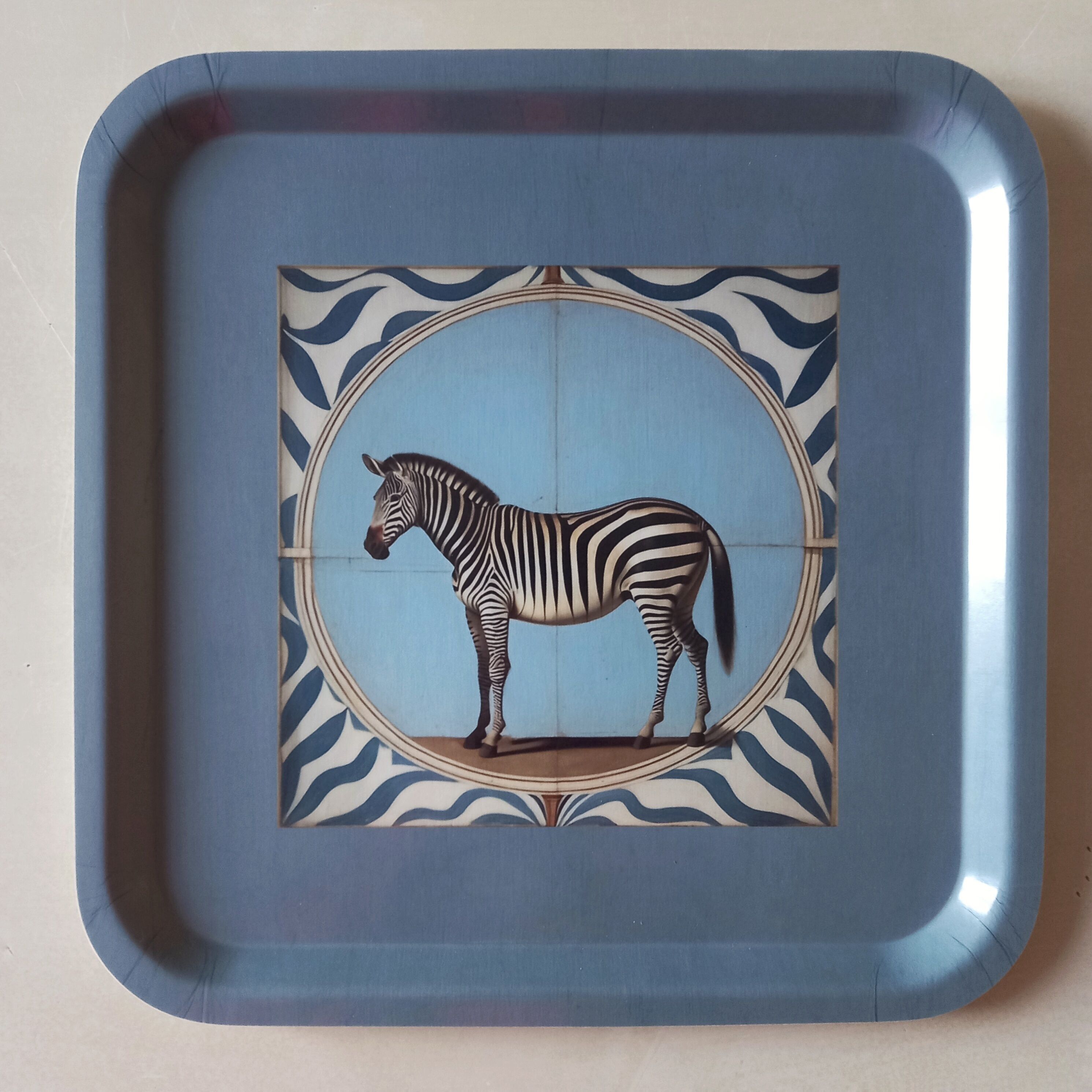 Bandeja cuadrada la Cebra