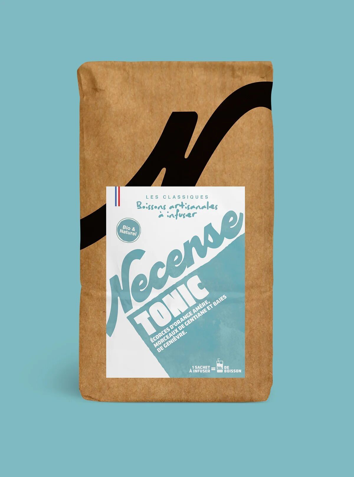 Organic Tonic - artisanal beverage - infused soda - Large size for the hospitality industry - 2.7 kg > 38 liters