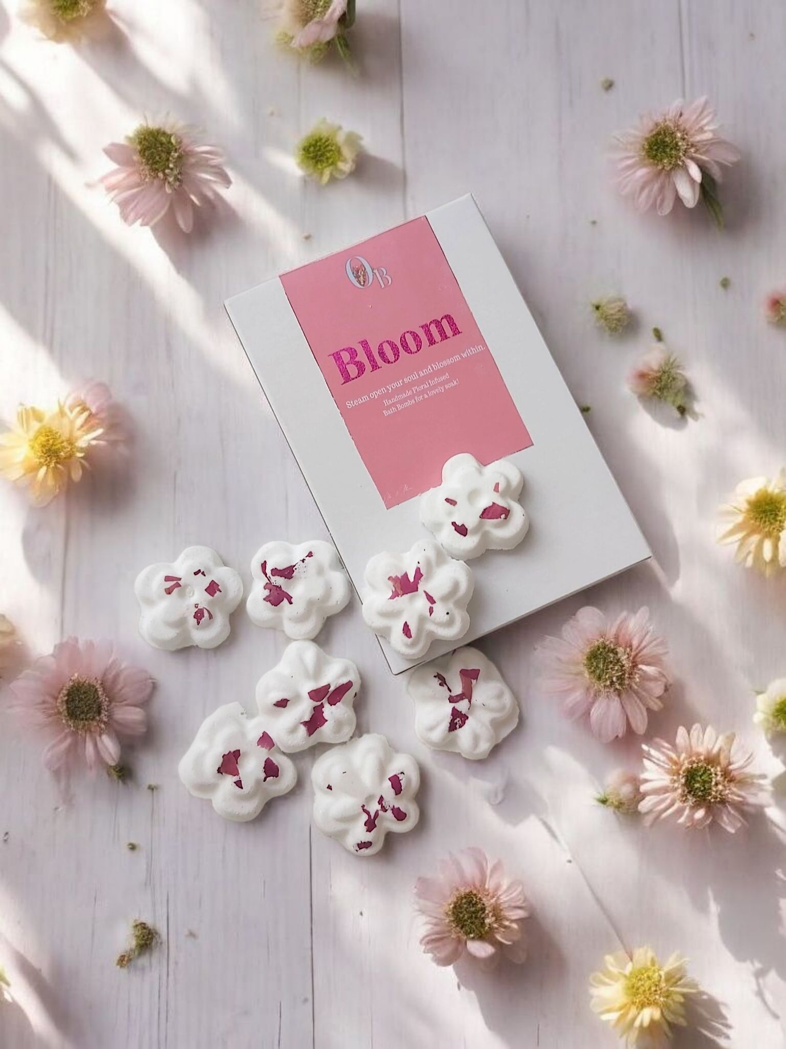 Mini bombes de bain d'aromathérapie.Parfum de fleurs