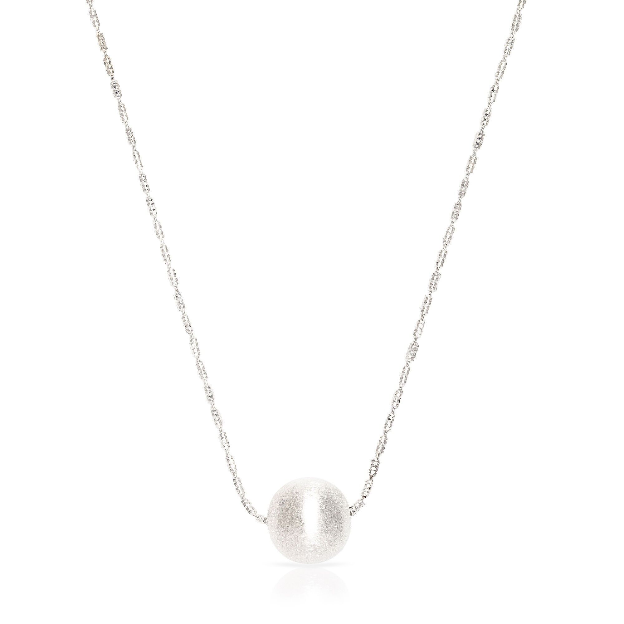 Collana in argento sterling 925 con perla e chiusura a molla.Colore: argento