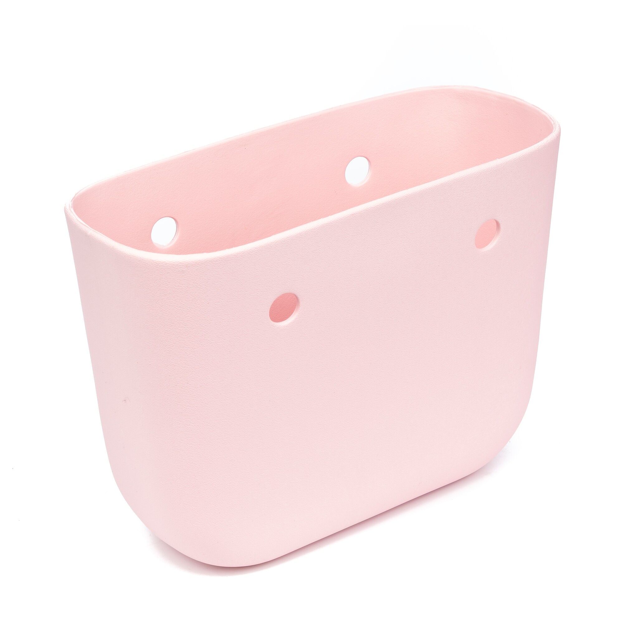 Corpo della borsa a tracolla in gomma EVA.Colore: rosa chiaro/rosso