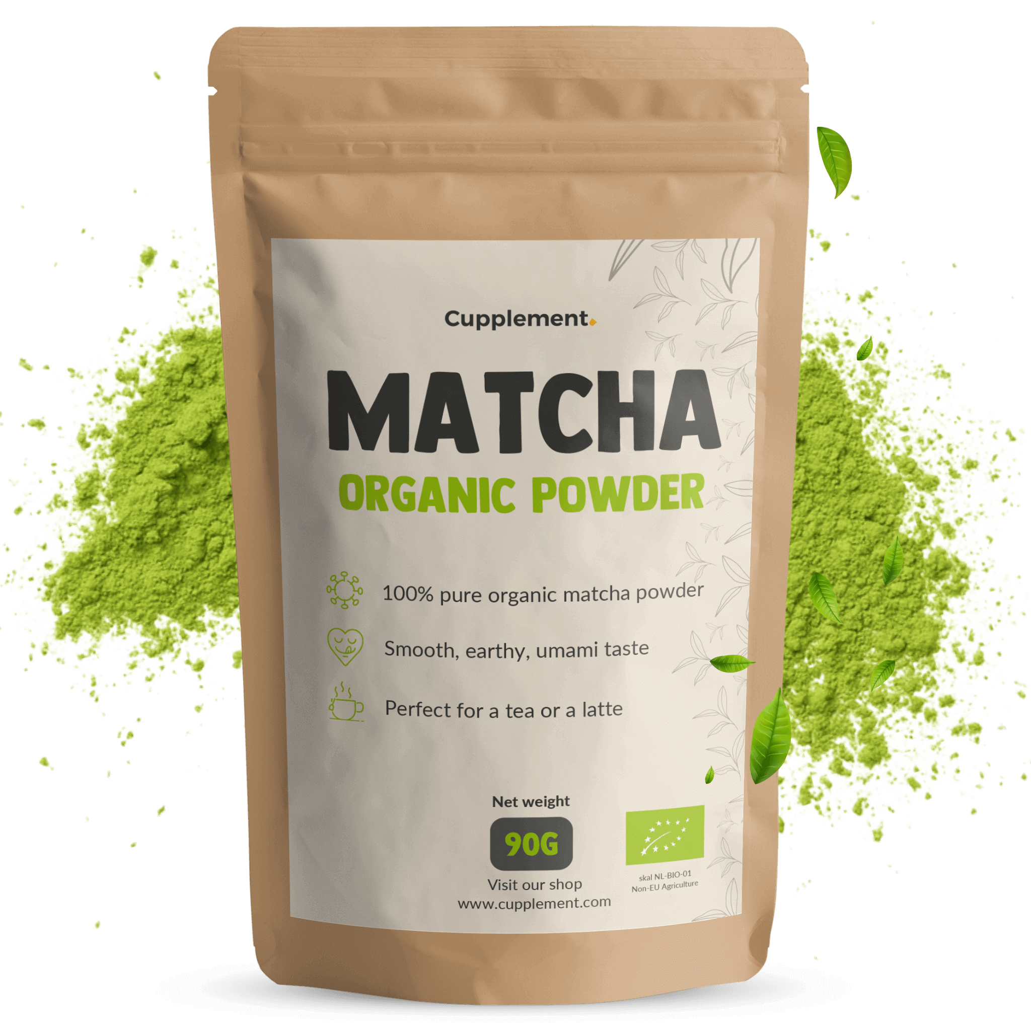 GOYU Organic Matcha Powder - Tea – Energy - Matcha Powder - 90-day supply per sachet