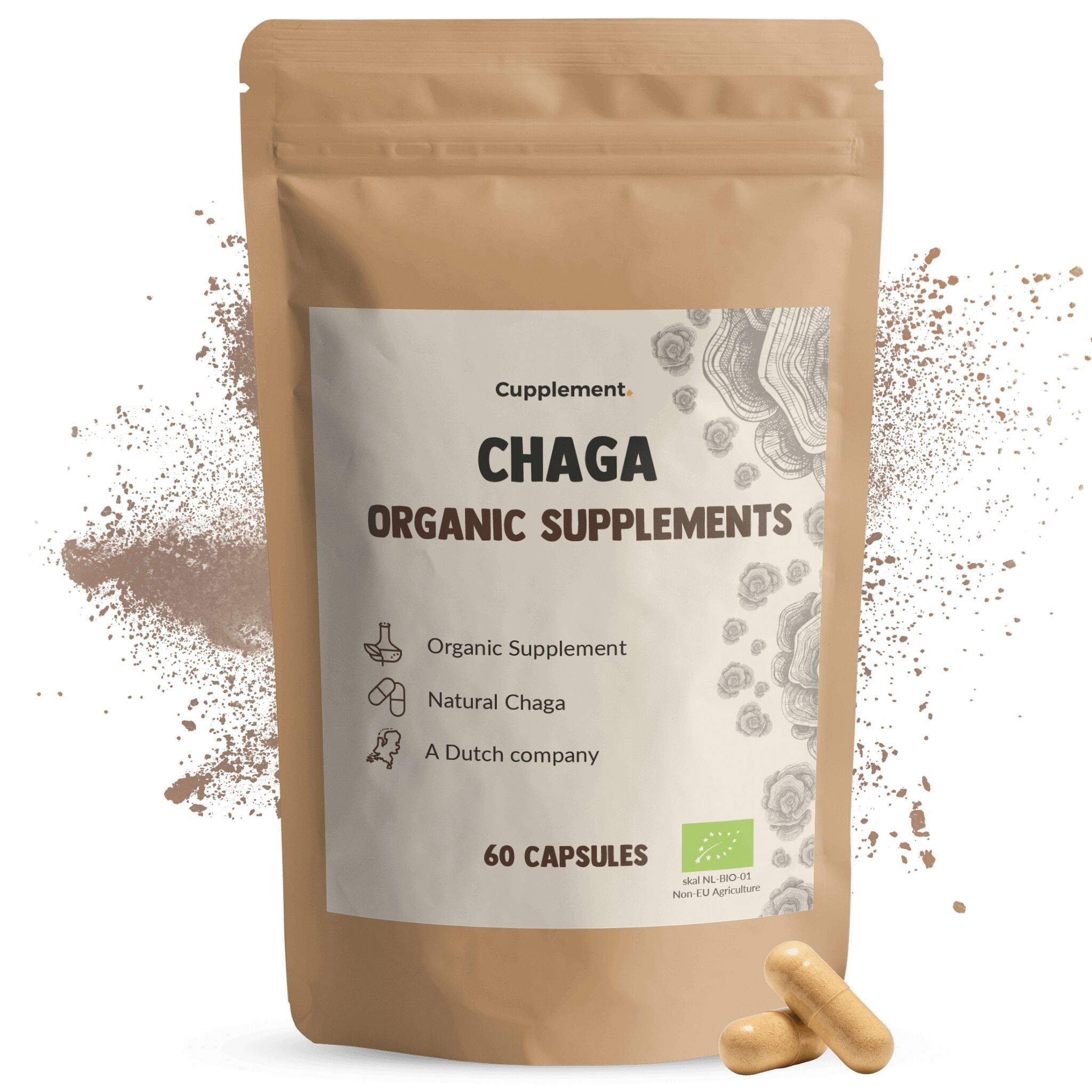 Cupplement Chaga 500 mg Biologico - Fungo - Sistema immunitario