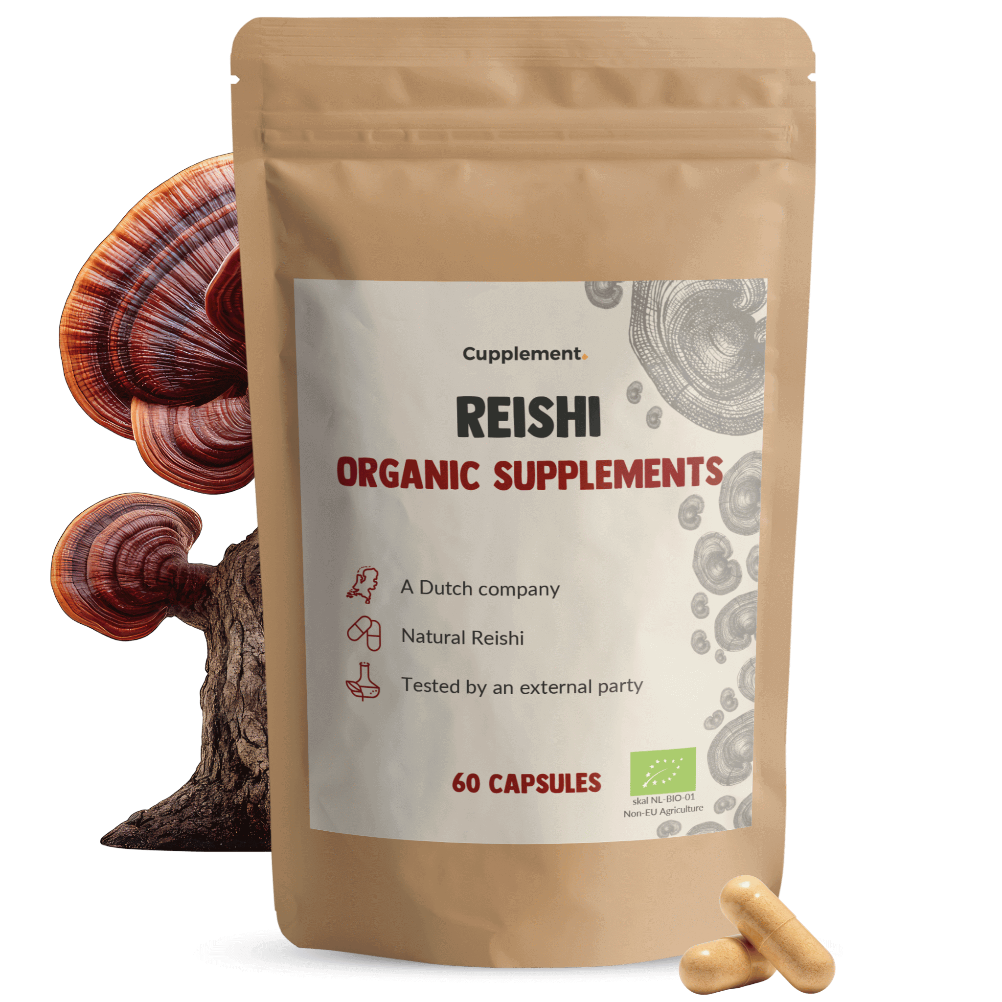GOYU Reishi 500 mg Organic - Mushroom – Immune - 30-day supply per sachet