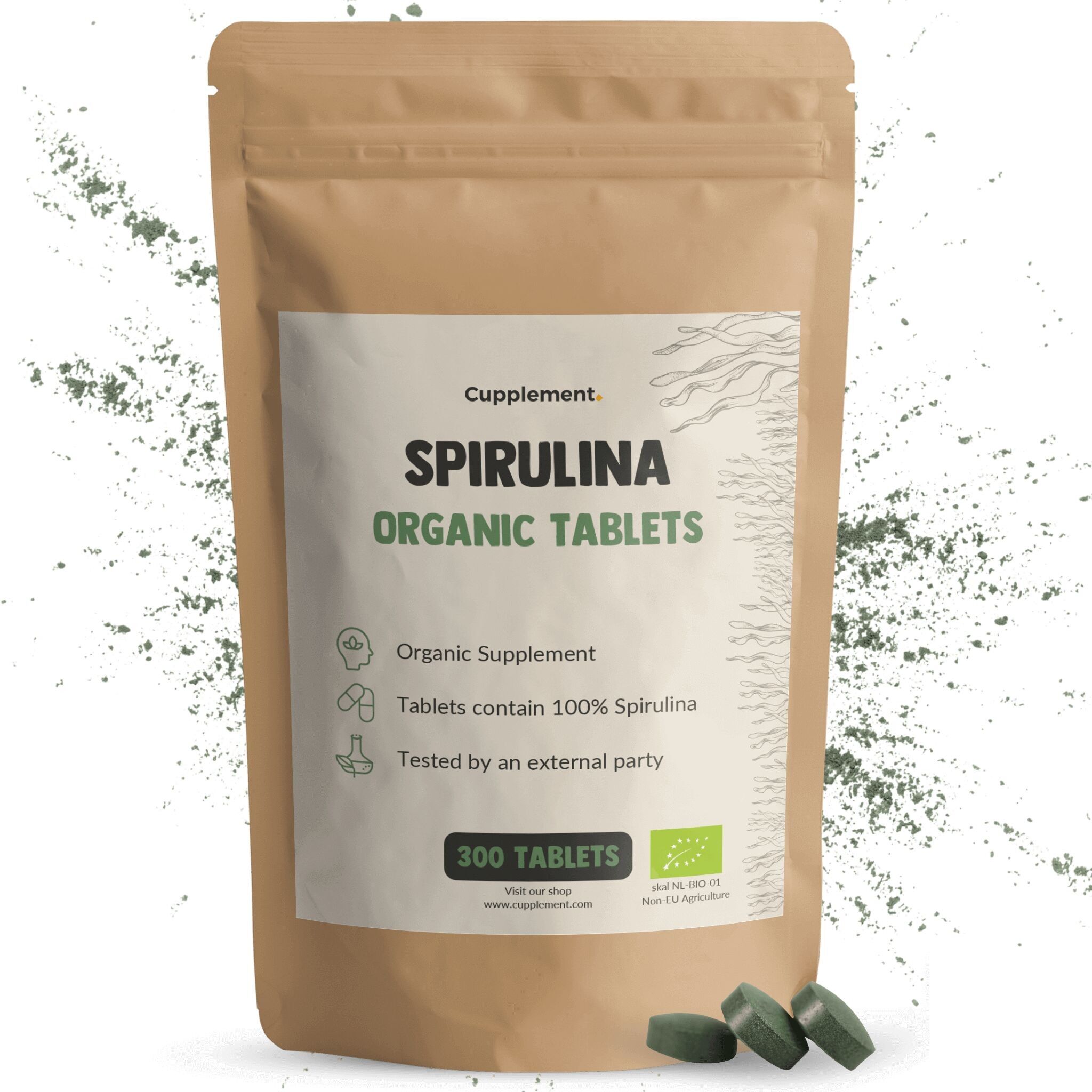 Cupplement Spirulina 500 mg Biologico - Alghe - Energia - Senza Clorella Hawaii Hawaii