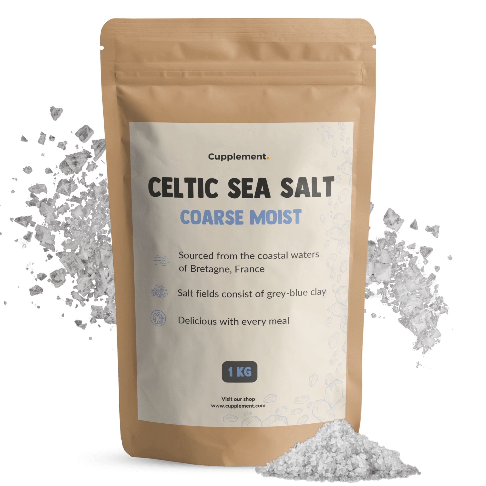 GOYU Celtic Sea Salt 1kg - Coarse Celtic Sea Salt Guérande
