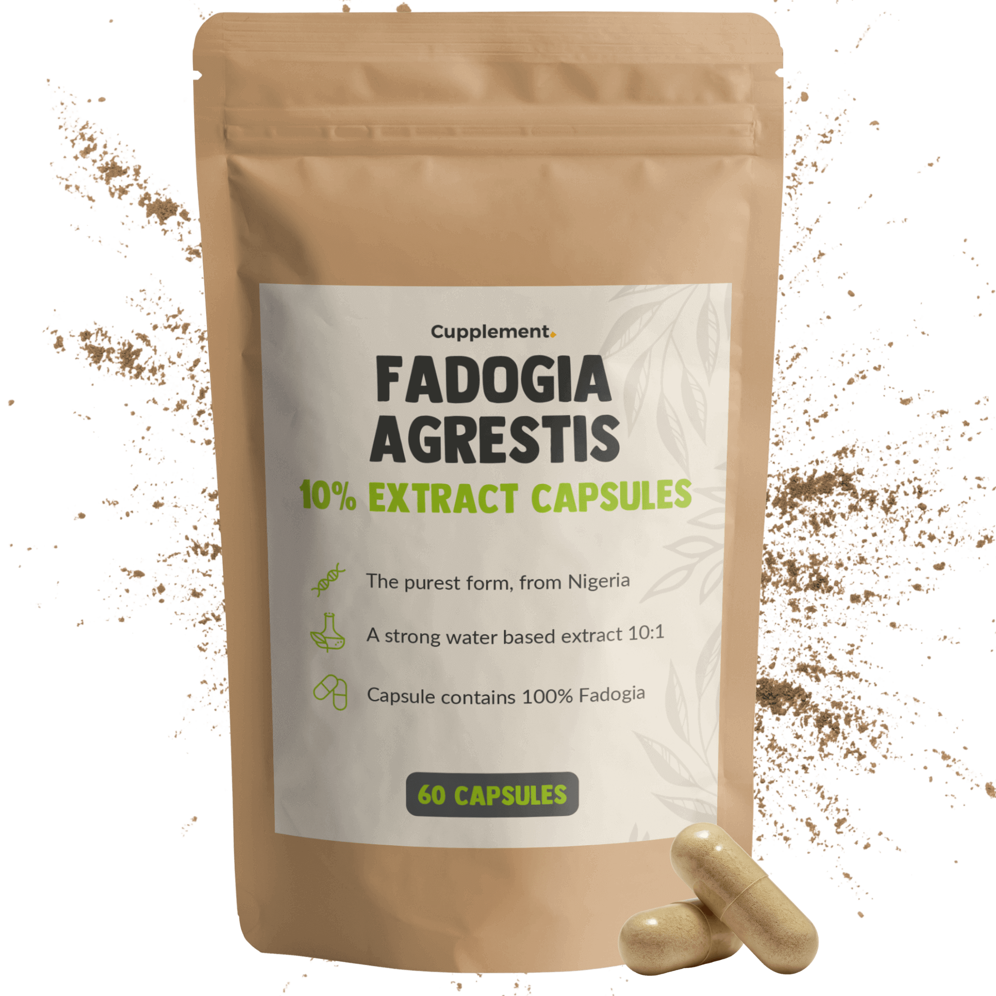 GOYU Fadogia Agrestis 500 mg - Testosterone – Alternative to Tongkat Ali - 60-day supply per sachet