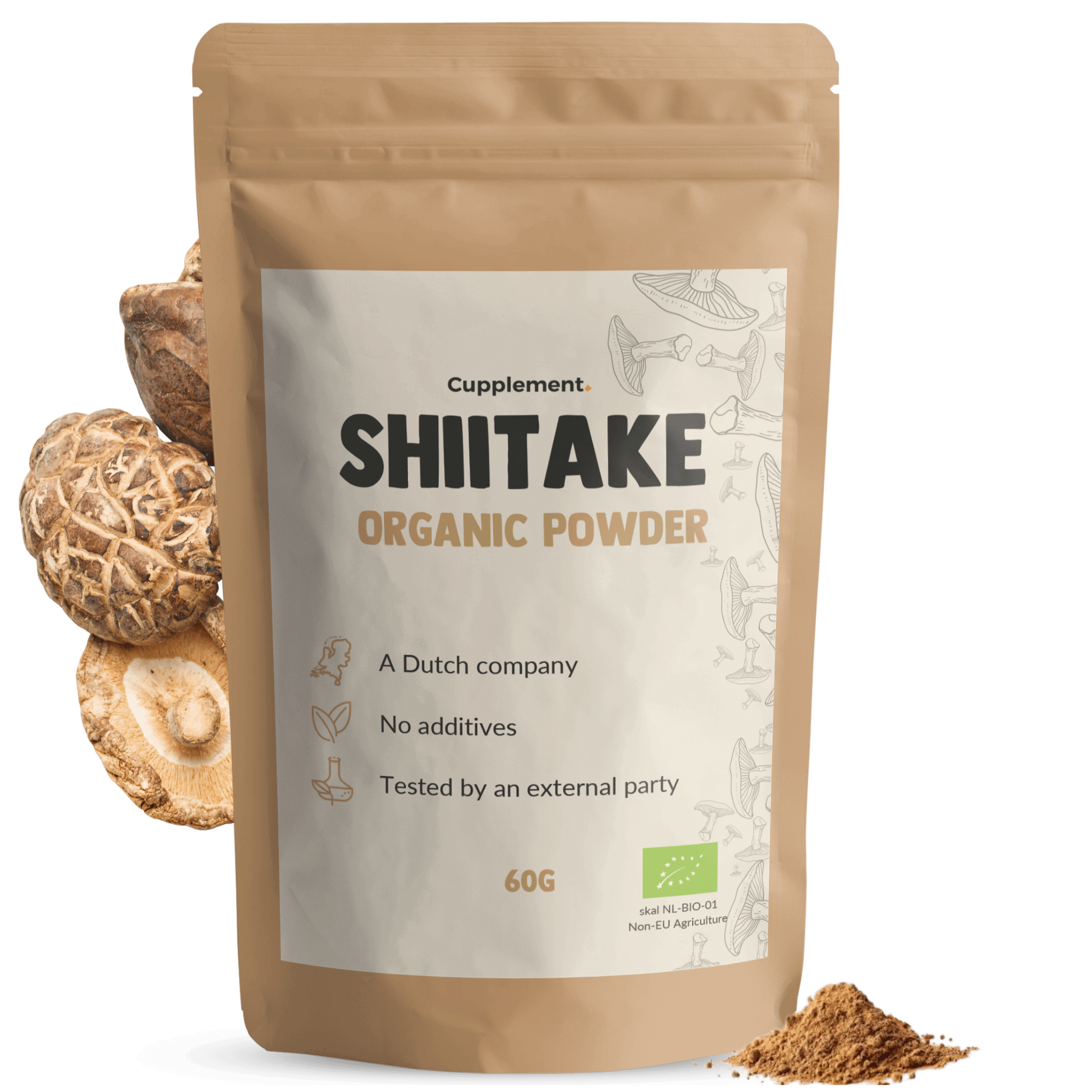 GOYU Organic Shiitake Powder - Immune System - 15-day supply per sachet