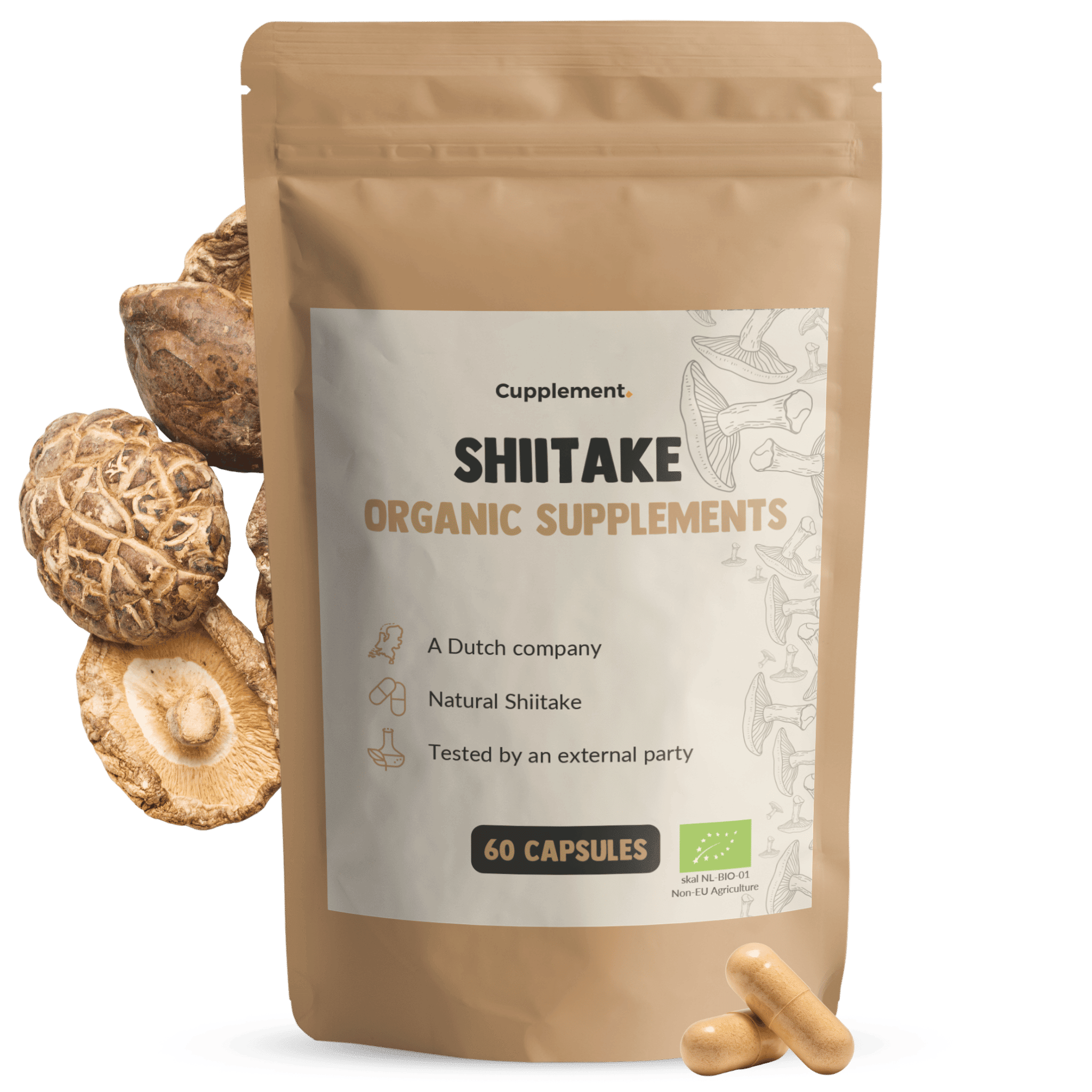 GOYU Shiitake 500 mg Organic - Immune System - 30-day supply per sachet