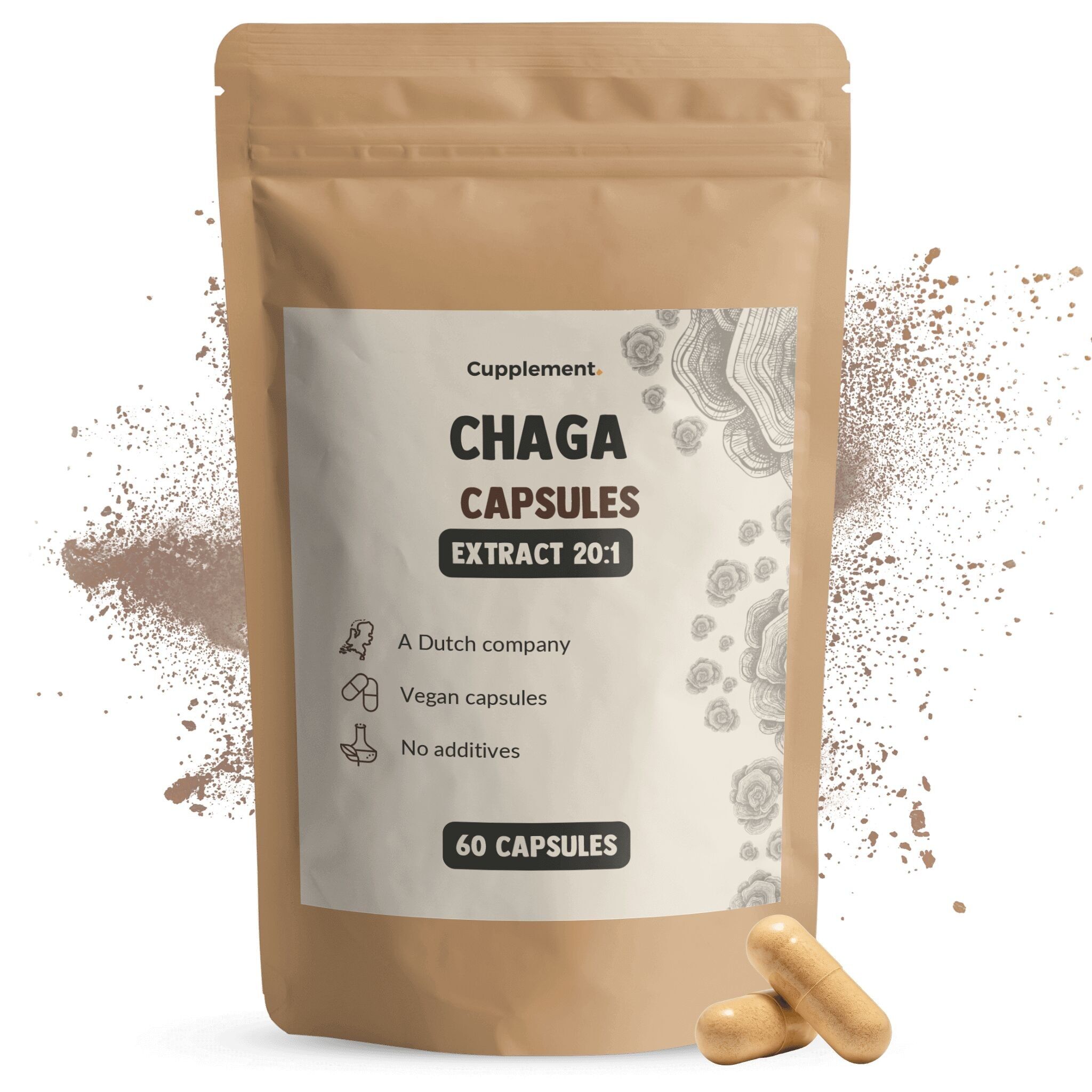 Estratto di Chaga Cupplement 400 mg - Fungo - Sistema immunitario
