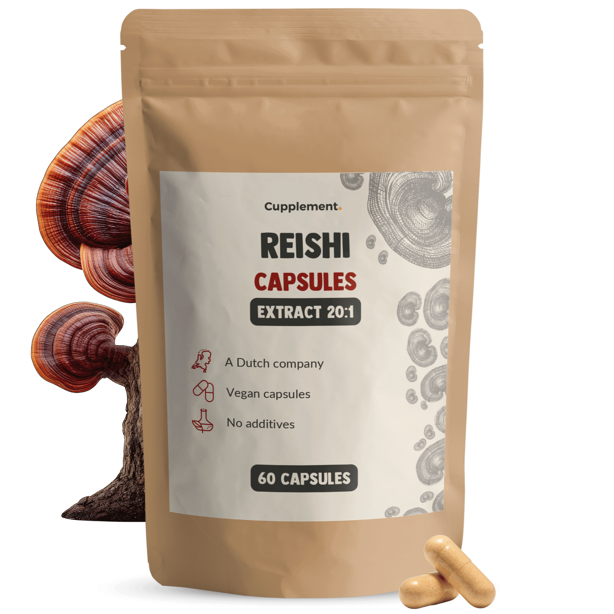 GOYU Reishi Extract 400 mg - Mushroom – Immune - Mushroom - 60-day supply per sachet