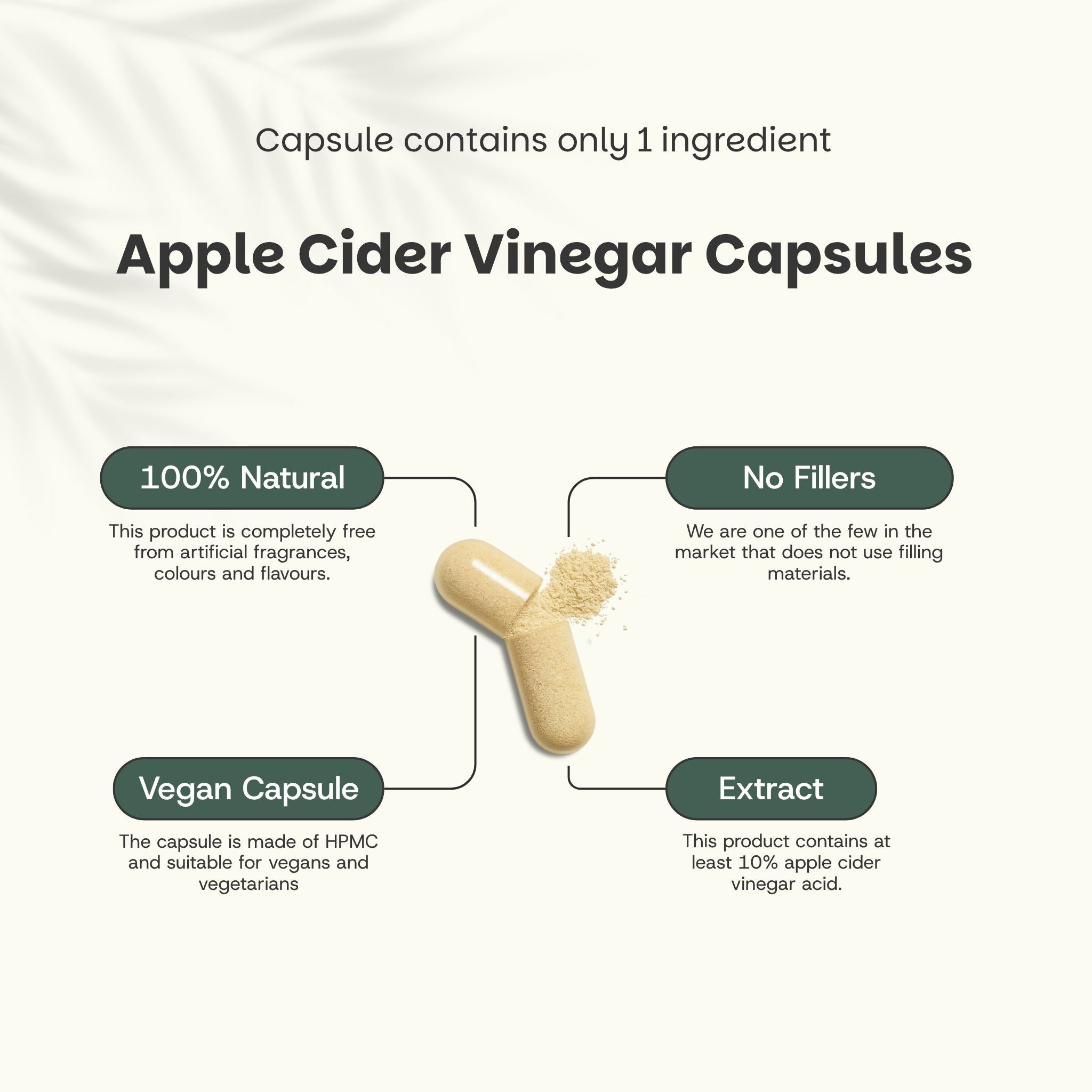 GOYU Appelazijn 500 mg - Apple Cider Vinegar - Spijsvertering - Appelazijn Capsules - Afslankpillen - 30 dagen voorraad per zakje