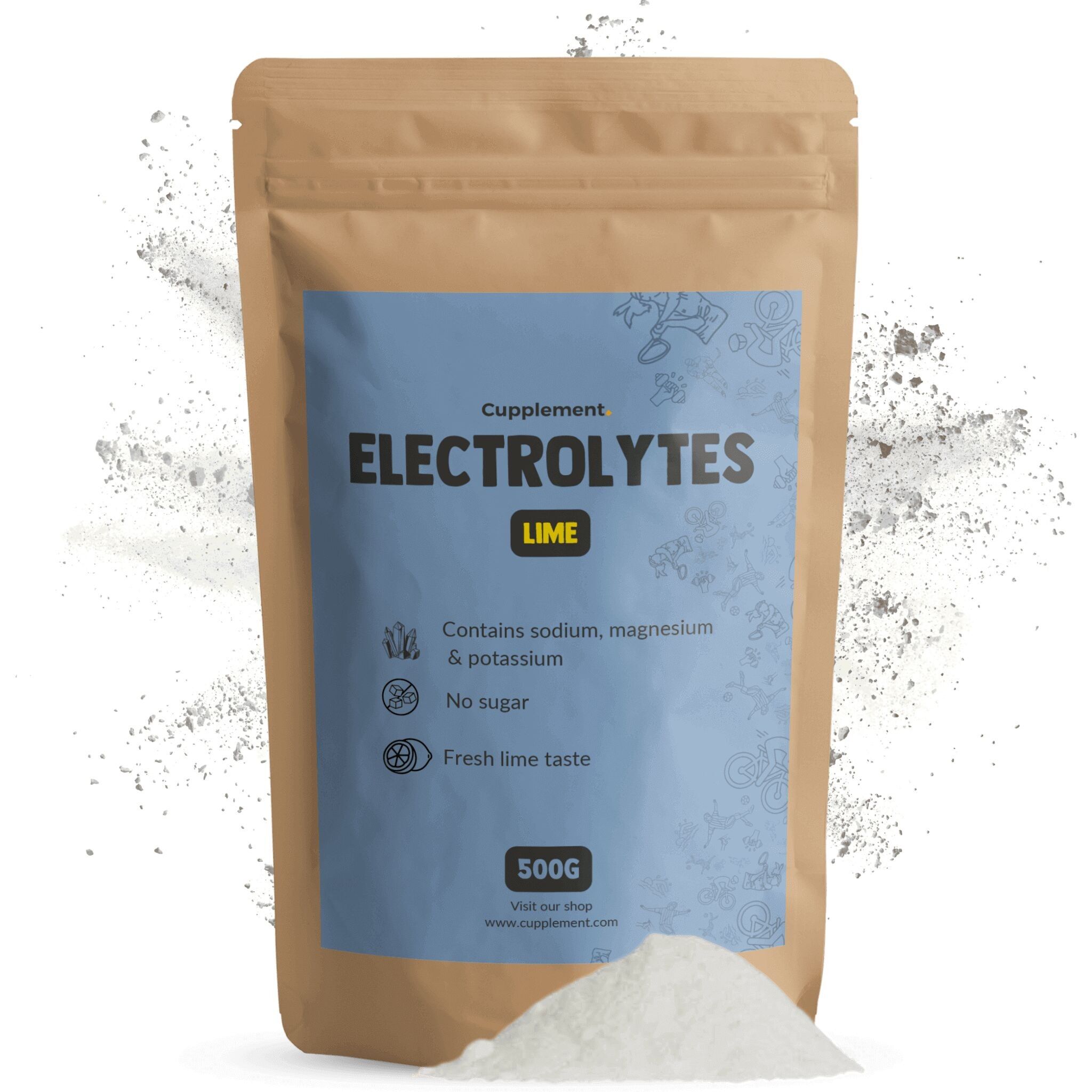 Cupplement Electrolyte Powder Lime Senza Zucchero - Energia - Cheto