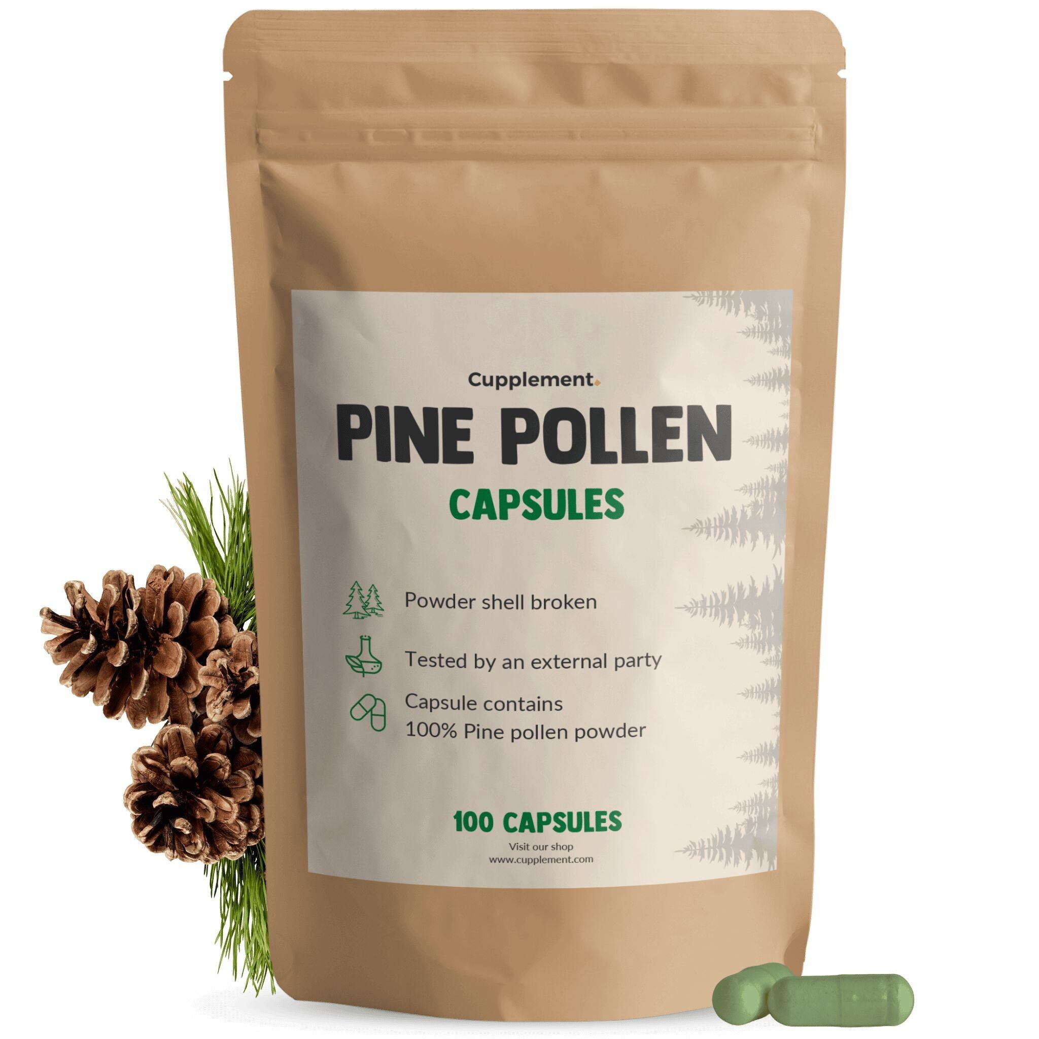 Polline di pino Cupplement 500 mg - Polline di pino - Resistenza