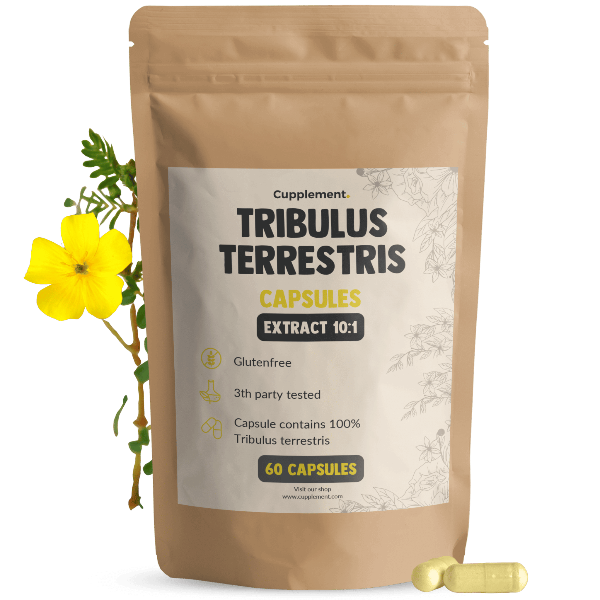 GOYU Tribulus Terrestris Extract 500mg - Libido - 60 days supply per sachet