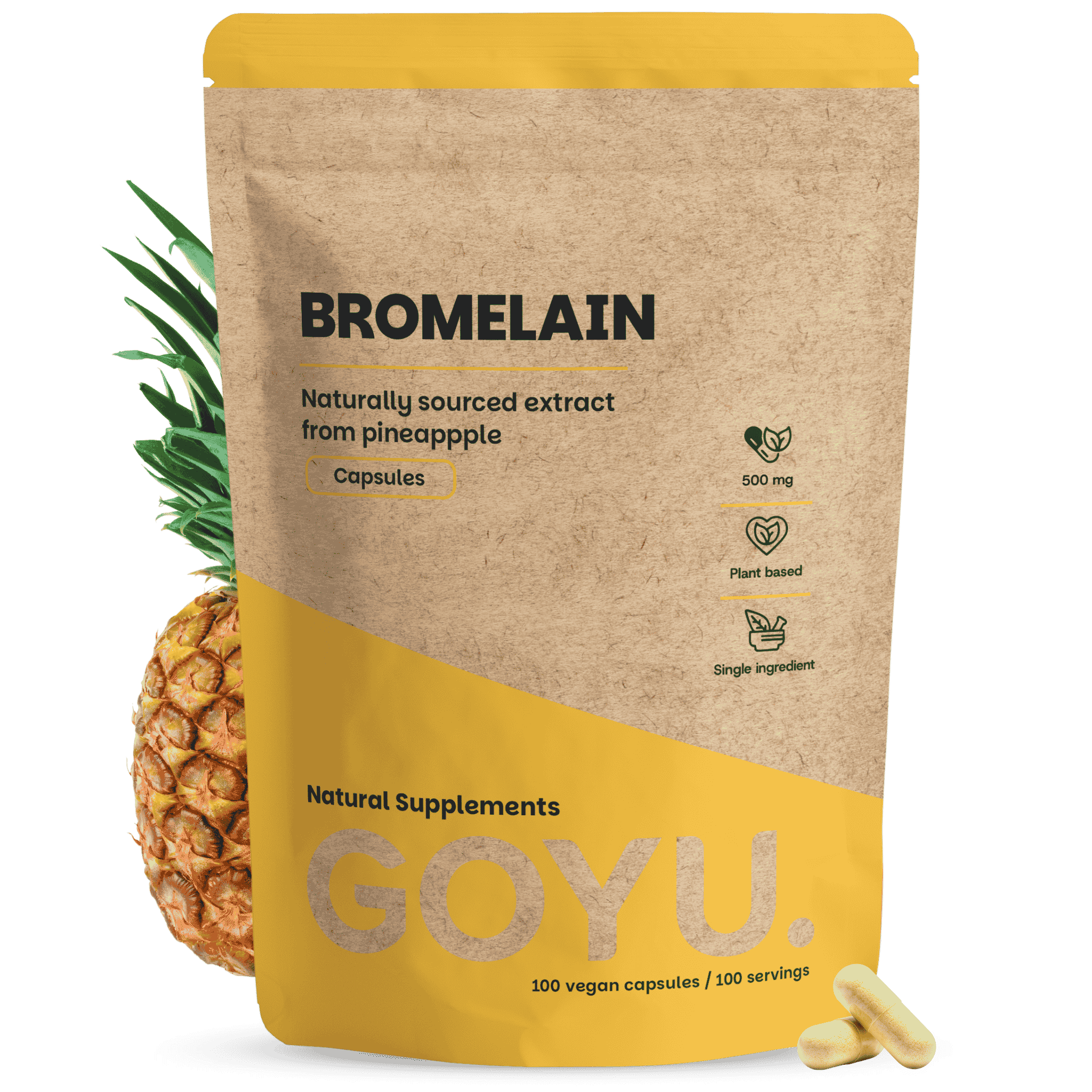 GOYU Bromelain 500mg - Muscle Recovery - 100-day supply per sachet