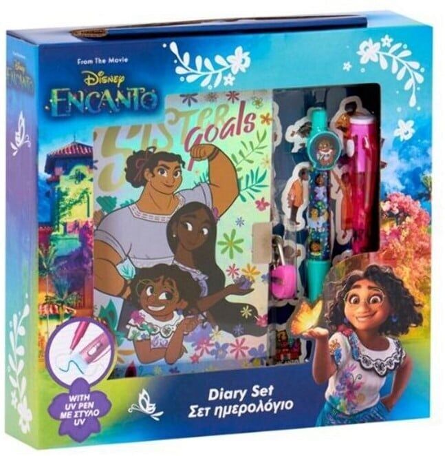 Coffret Journal Secret Disney Encanto + Stylo UV 22x23cm