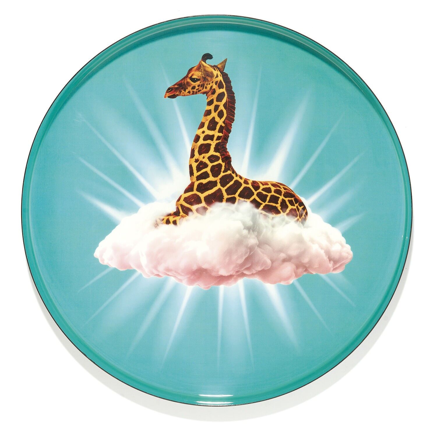 Celestine round tray