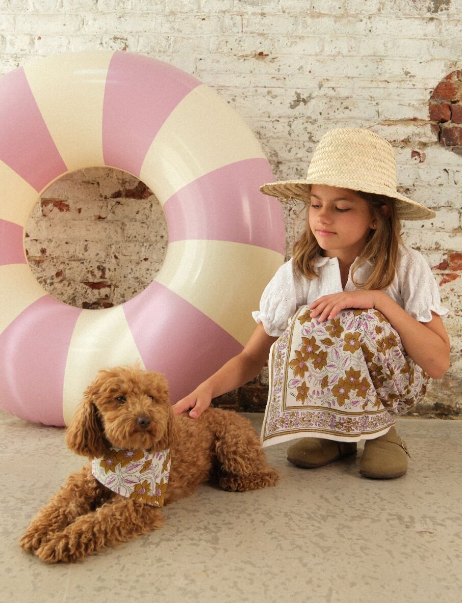 Bandana de lurex color camel para perros pequeños