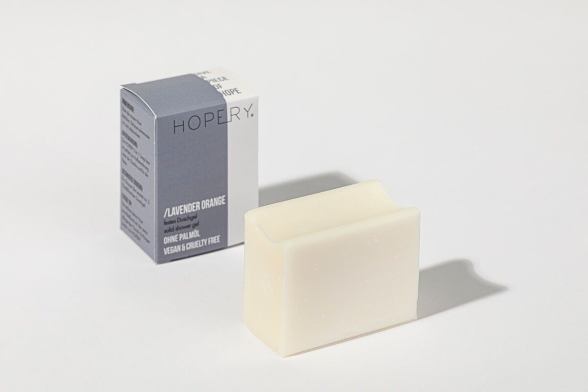 Barra de ducha de lavanda y naranja - gel de ducha sólido