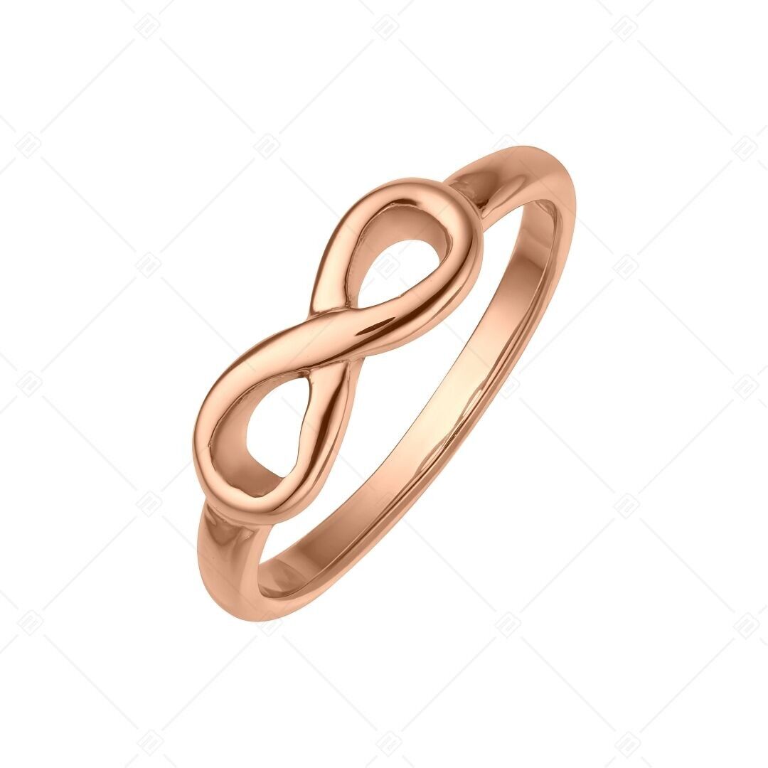 BALCANO - Anello Infinity / in acciaio inossidabile con placcatura in oro rosa 18 carati