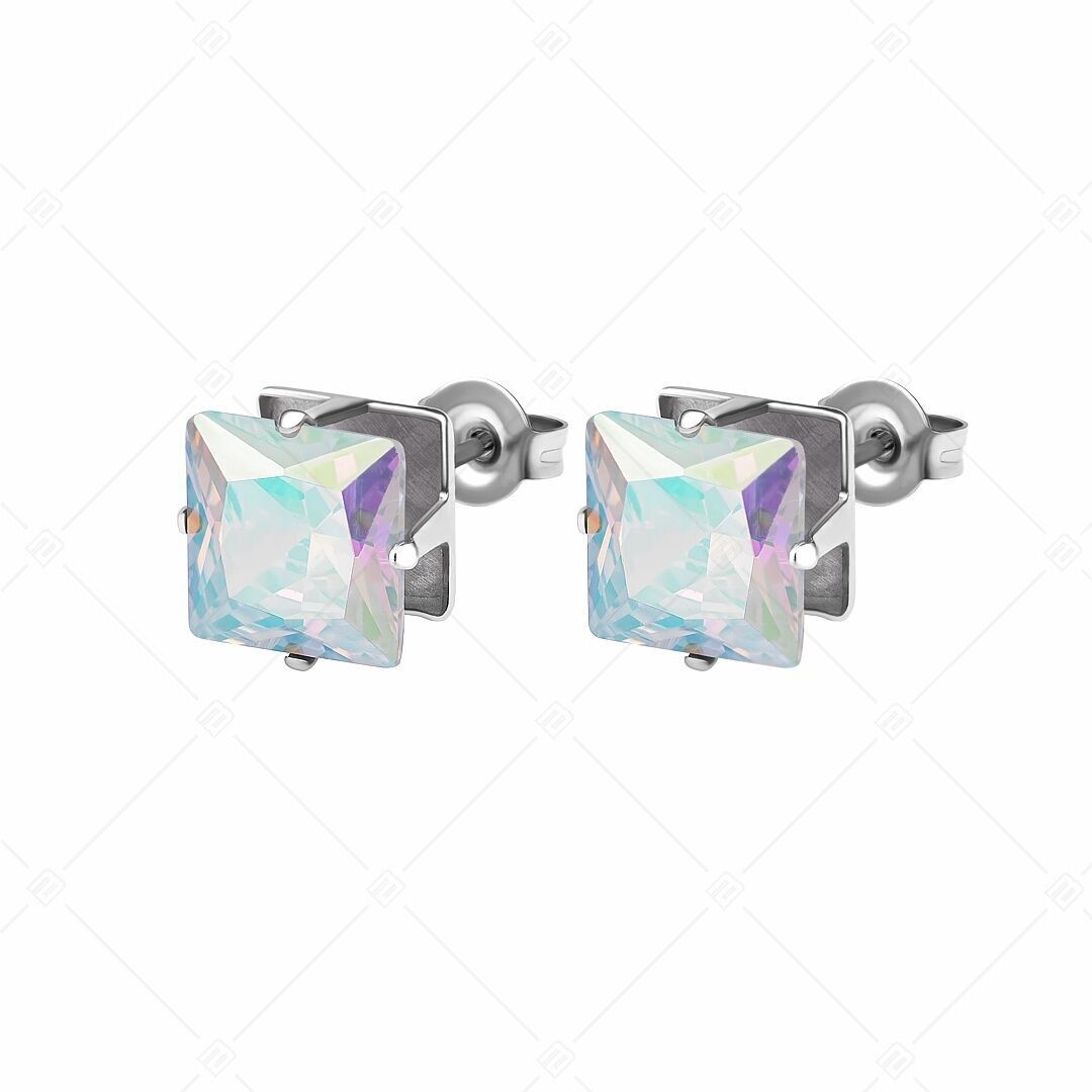 BALCANO - Frizzante / Orecchini con pietra preziosa quadrata