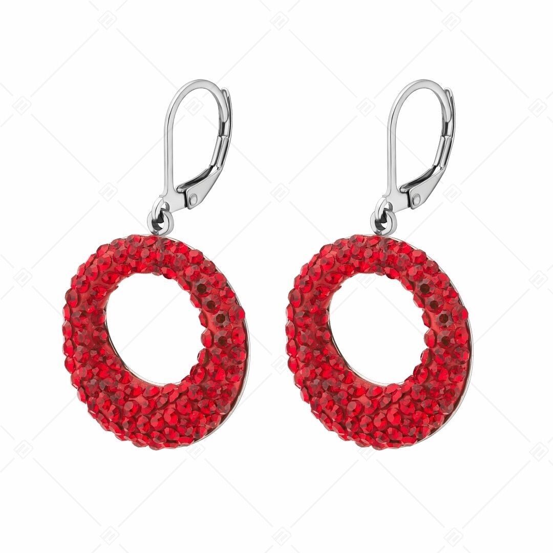 BALCANO - Orecchini in acciaio inossidabile con cristalli