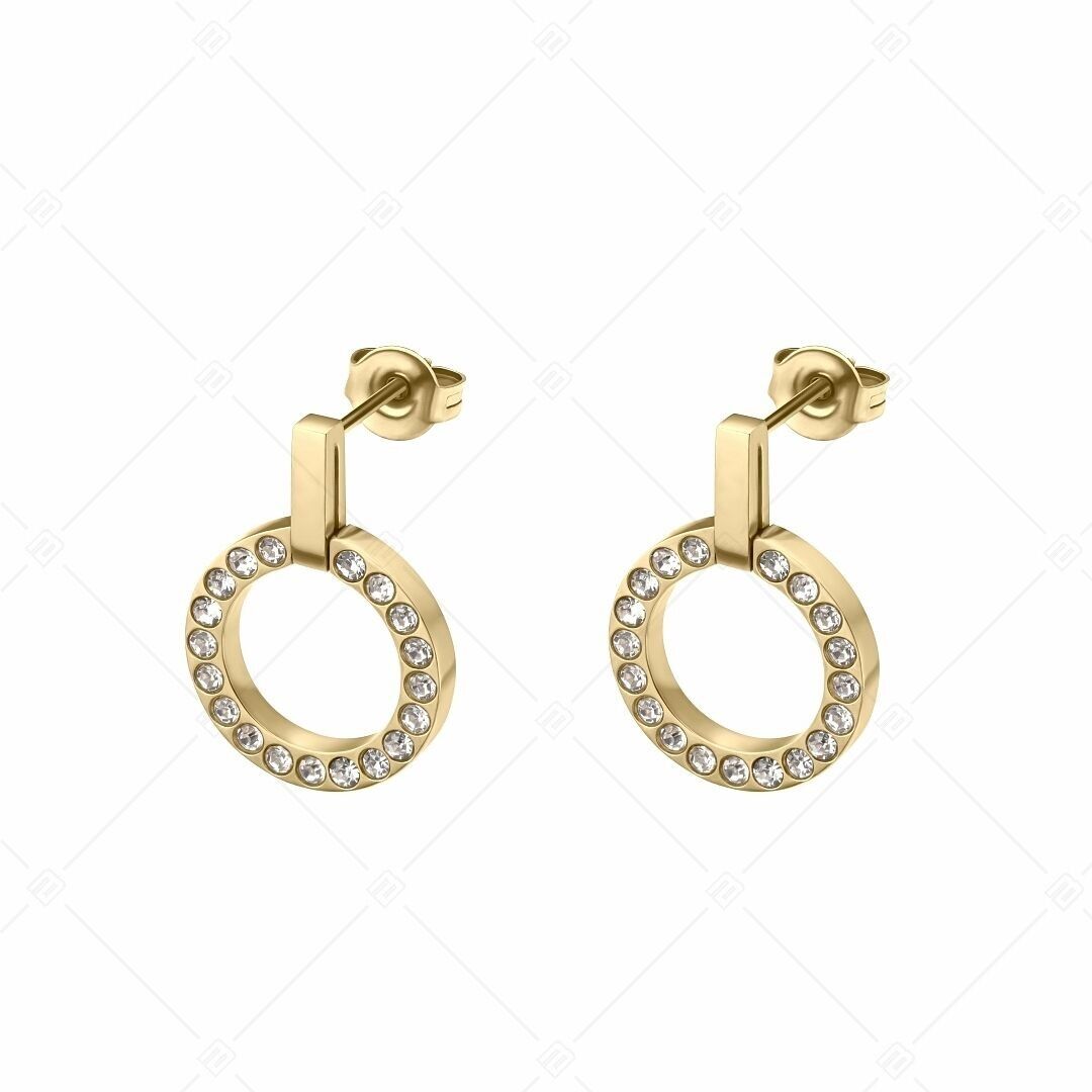 BALCANO - Orecchini Veronic / Rotondi con Zirconia e Placcati Oro 18K