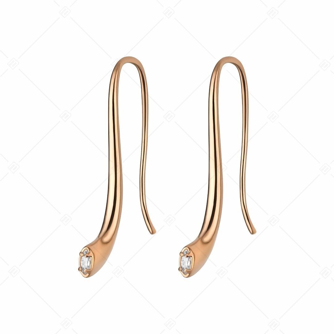 BALCANO - Arco / Orecchini curvi con pietra preziosa di zirconia