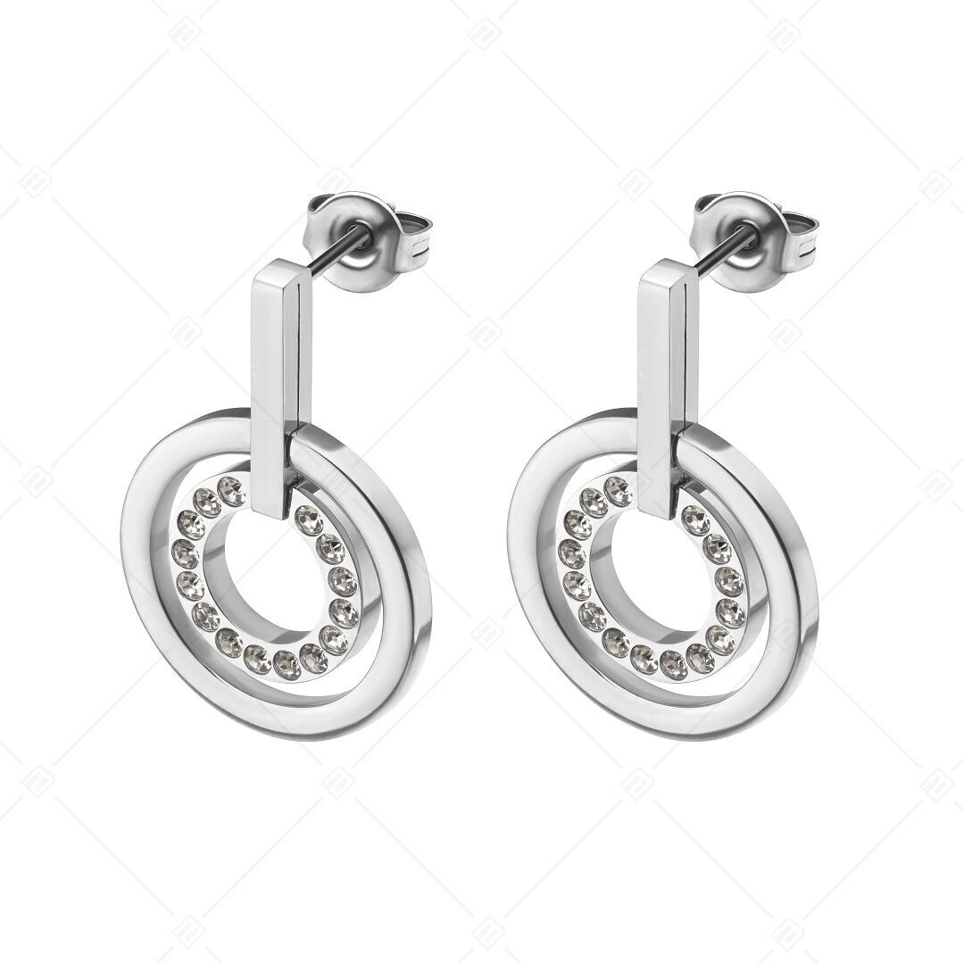 BALCANO - Saturno / Orecchini con doppia pietra preziosa rotonda