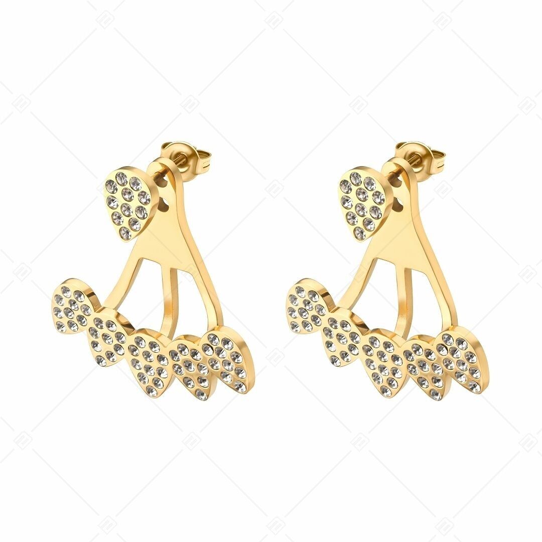 BALCANO - Orecchini a forma di Pavone / Dardo con pietre preziose