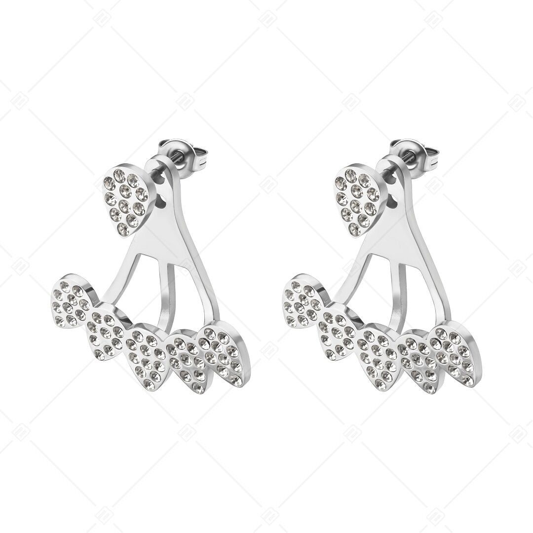 BALCANO - Orecchini a forma di Pavone / Dardo con pietre preziose