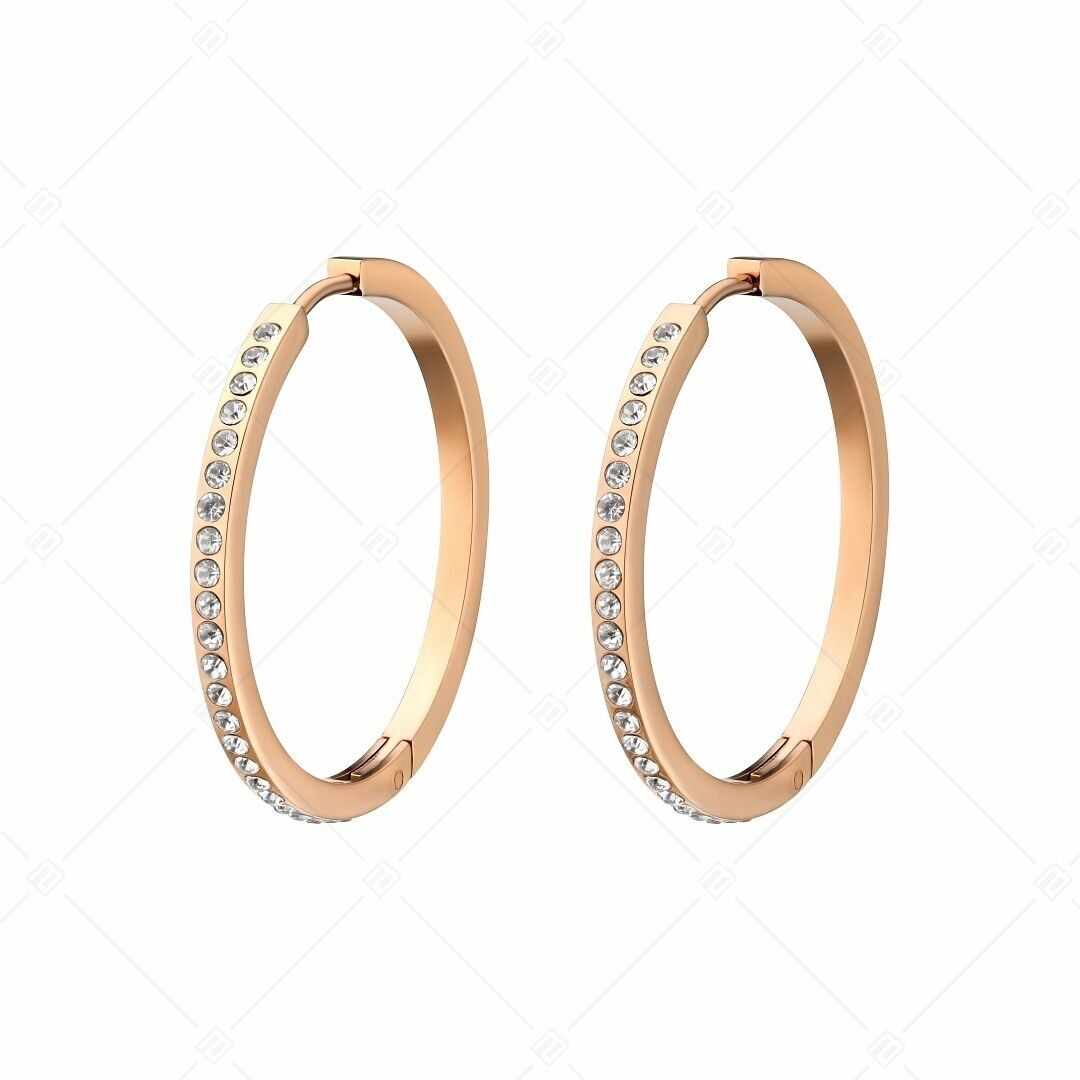 BALCANO - Carina / Orecchini a cerchio con pietre preziose di zirconia