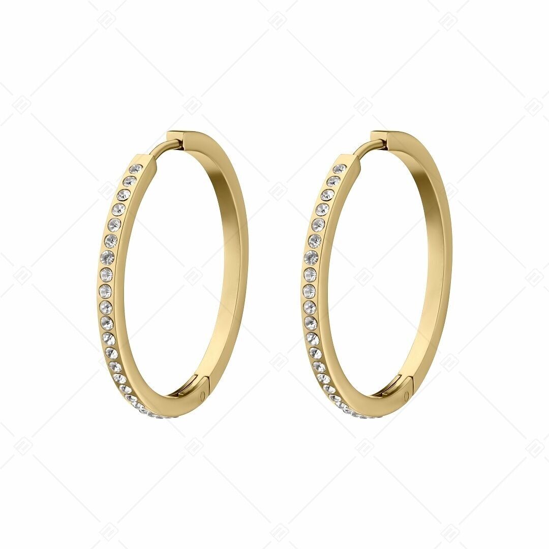 BALCANO - Carina / Orecchini a cerchio con pietre preziose di zirconia